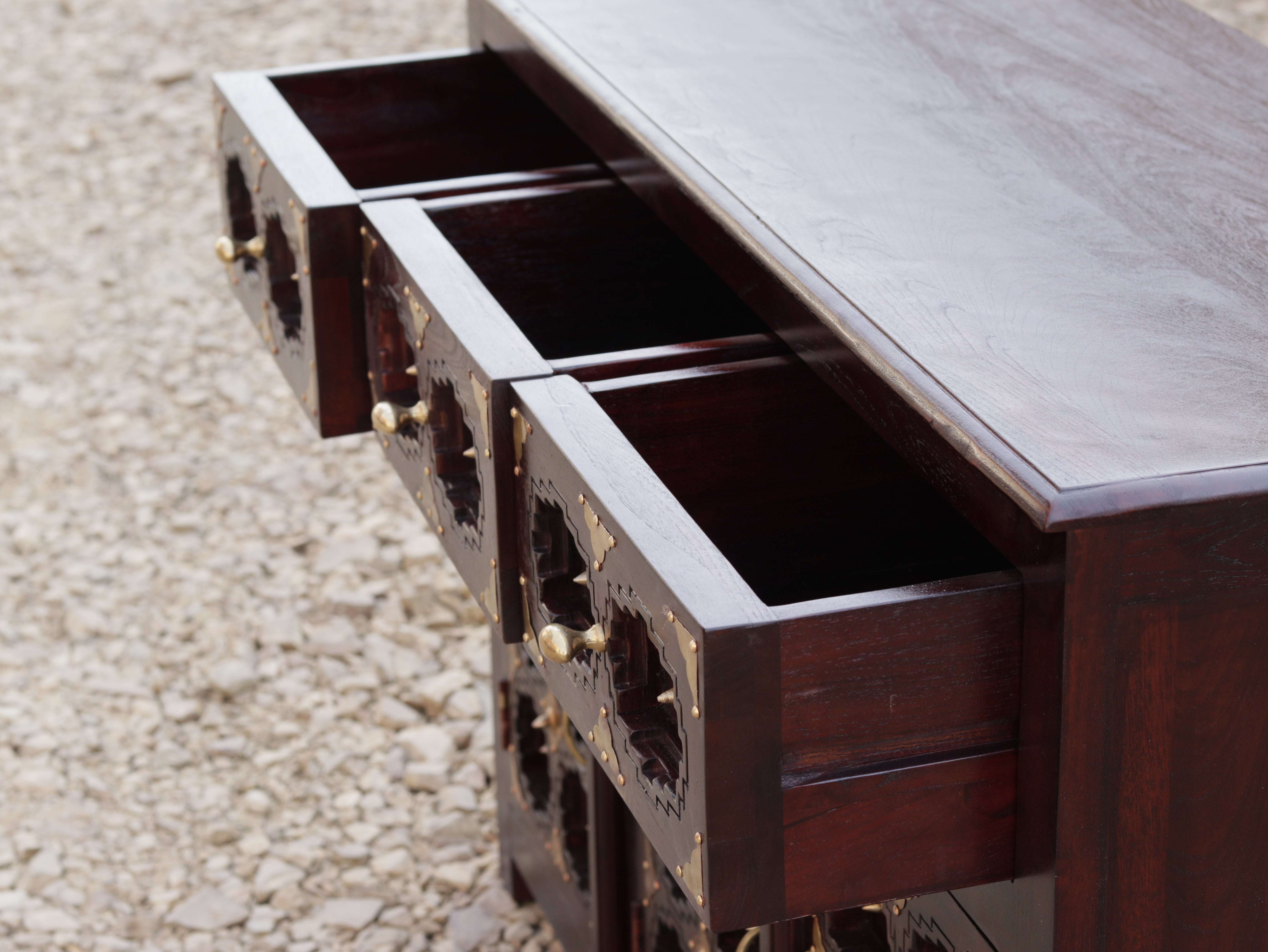 Classic Bold Brass Designed Handmade Wooden Cupboard Cupboard