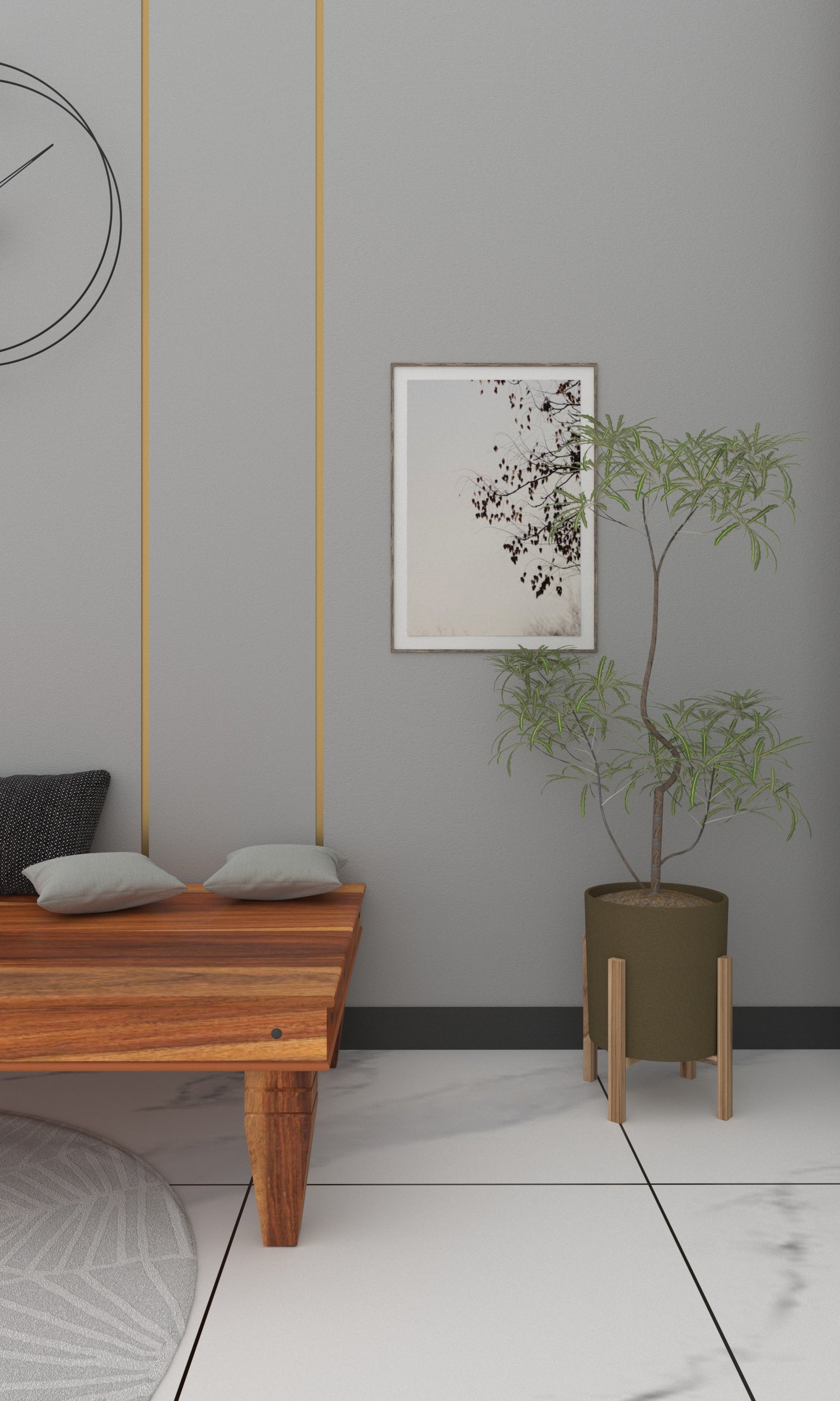 Sheesham wood legs with veneer Classical indian Paat Daybed