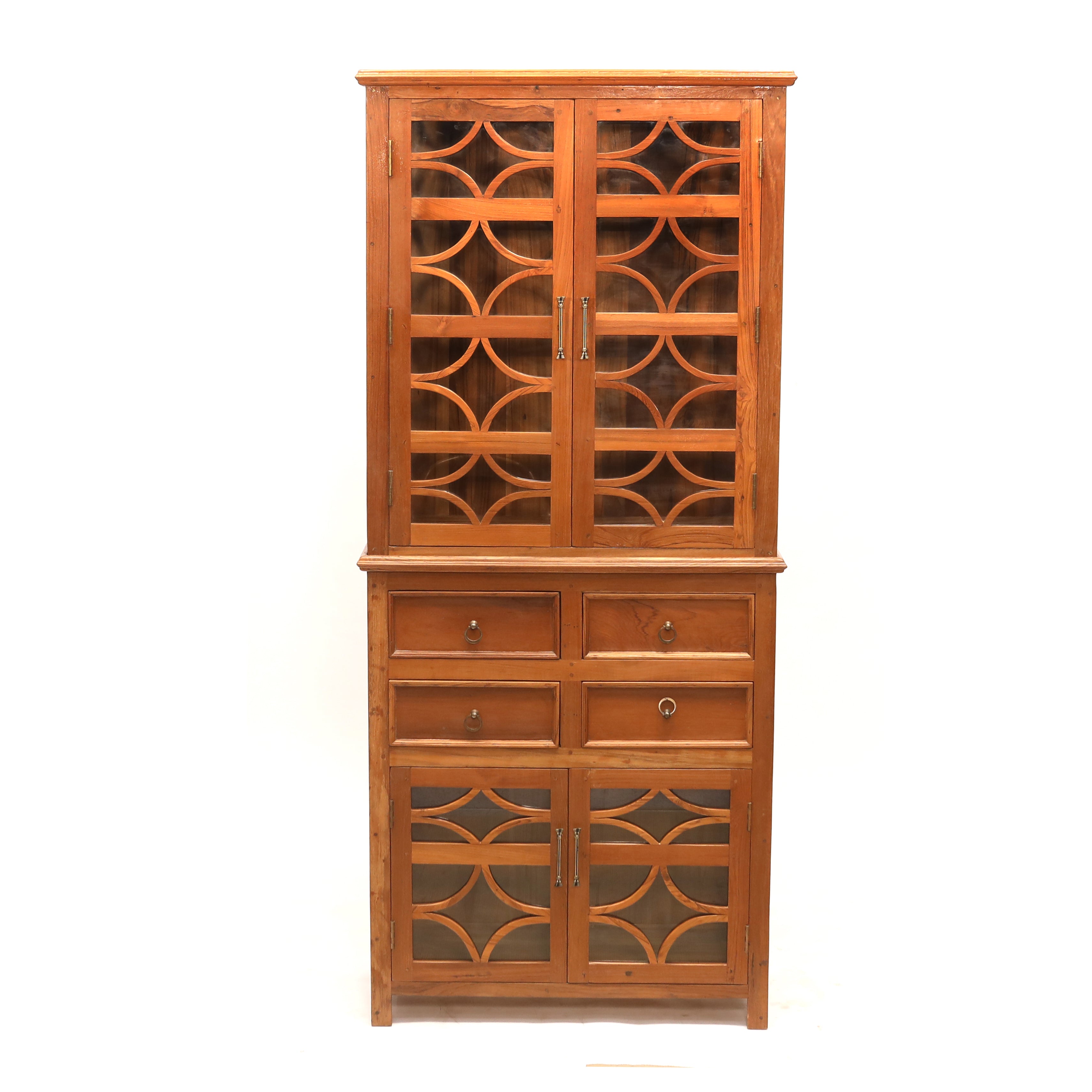 2-Part Drawers and Double-Doors Cabinet Showcase