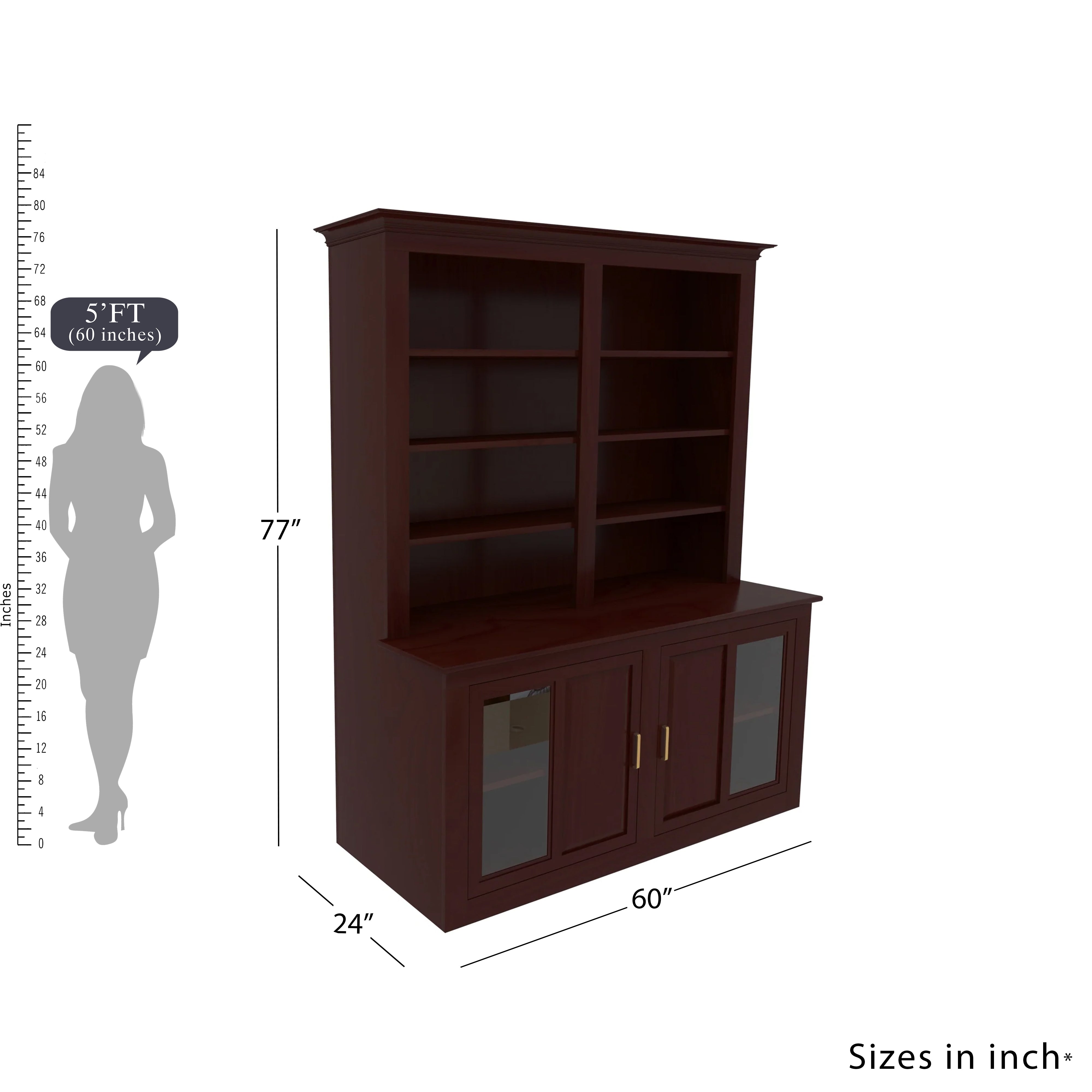 Classic Dark Antique Finished Multistorage Handmade Wooden Wardrobe Wardrobe