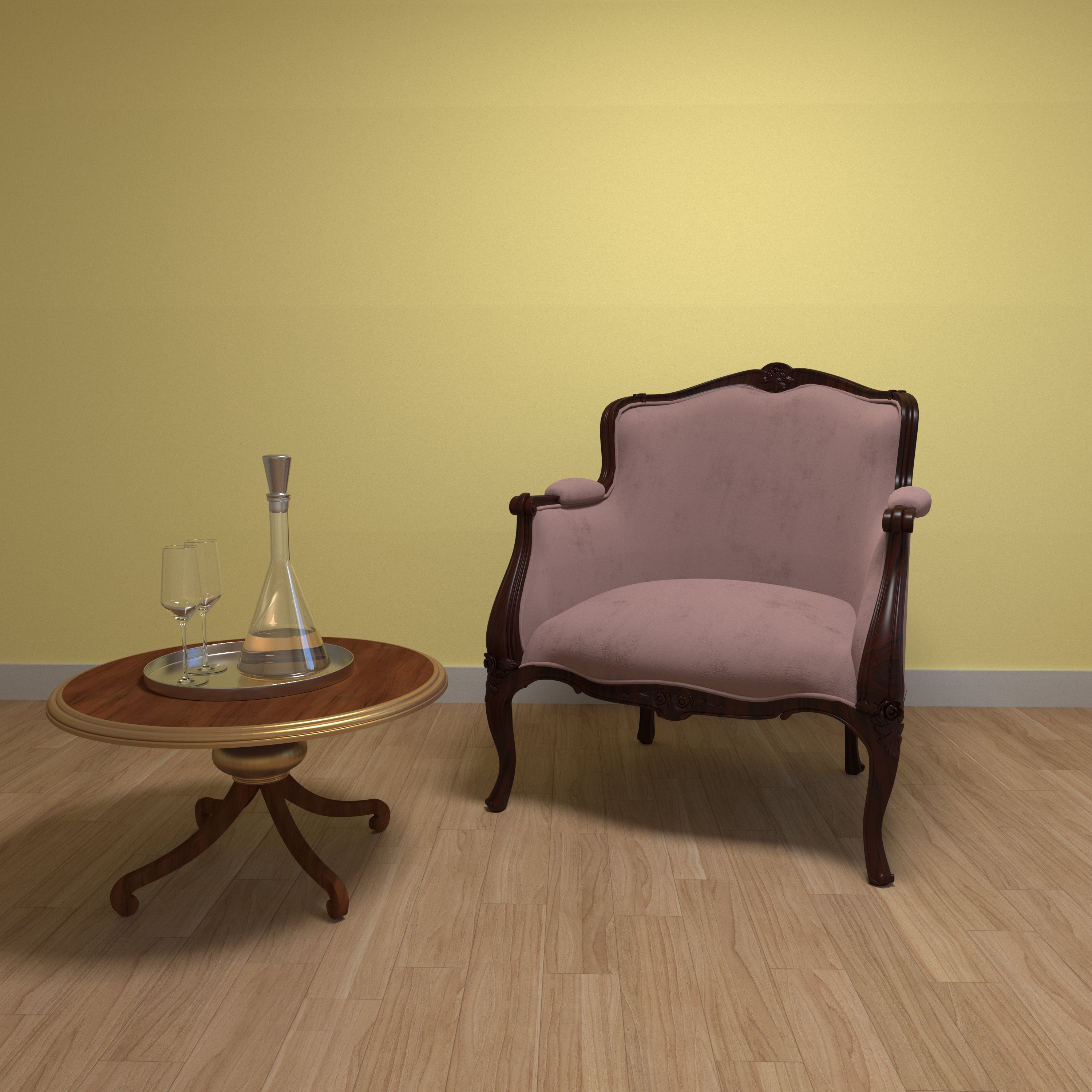 Spacious Intricate Colonial Designed Handmade Arm Chair Arm Chair