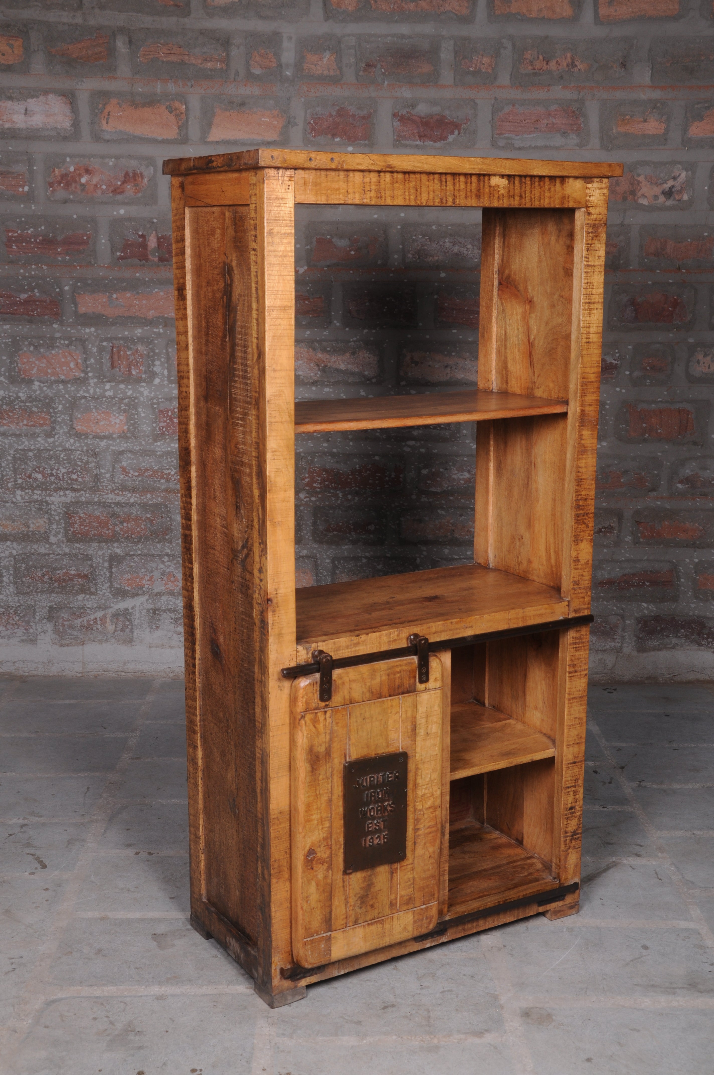 Indian Classic Rustic Reclaimed Handmade Library Wooden Book Case for Home Book Rack