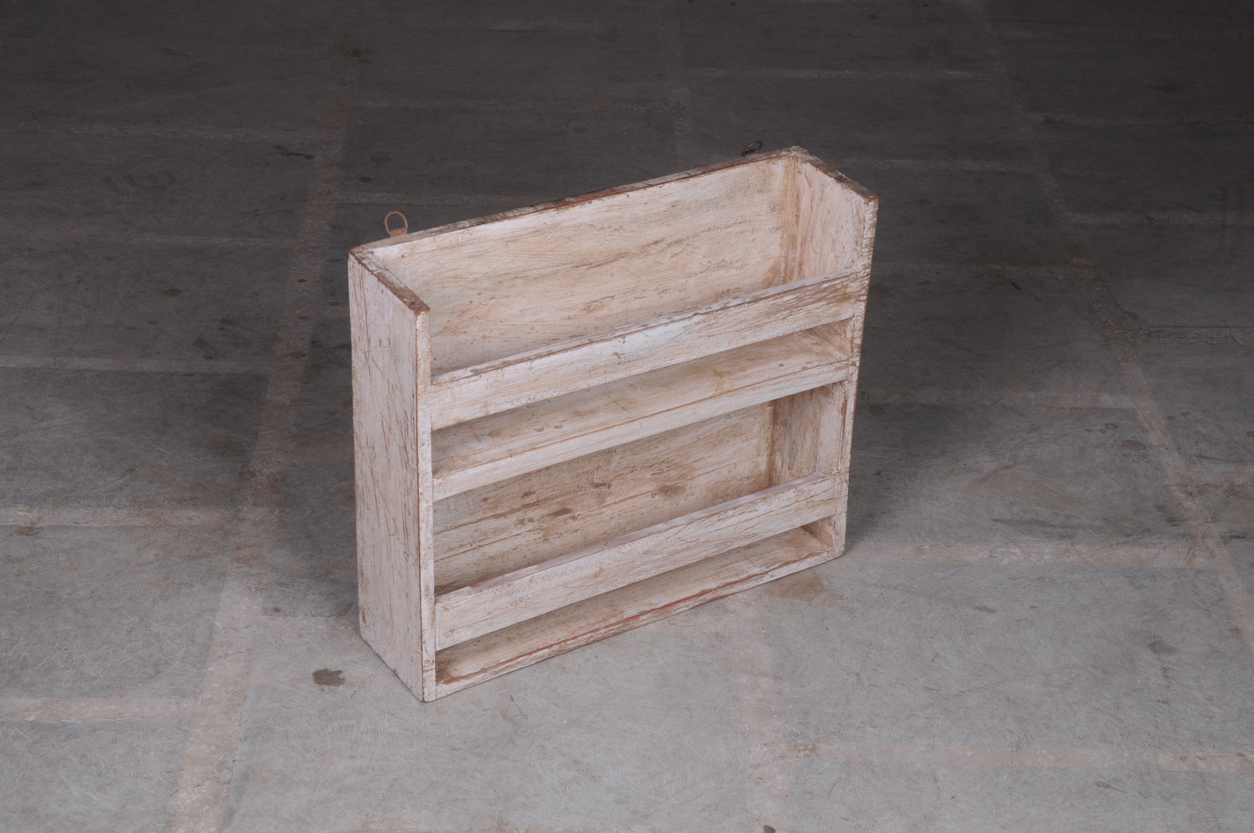 Aesthetic Rustic White Distressed Handmade Wooden Paper Holder Paper Holder