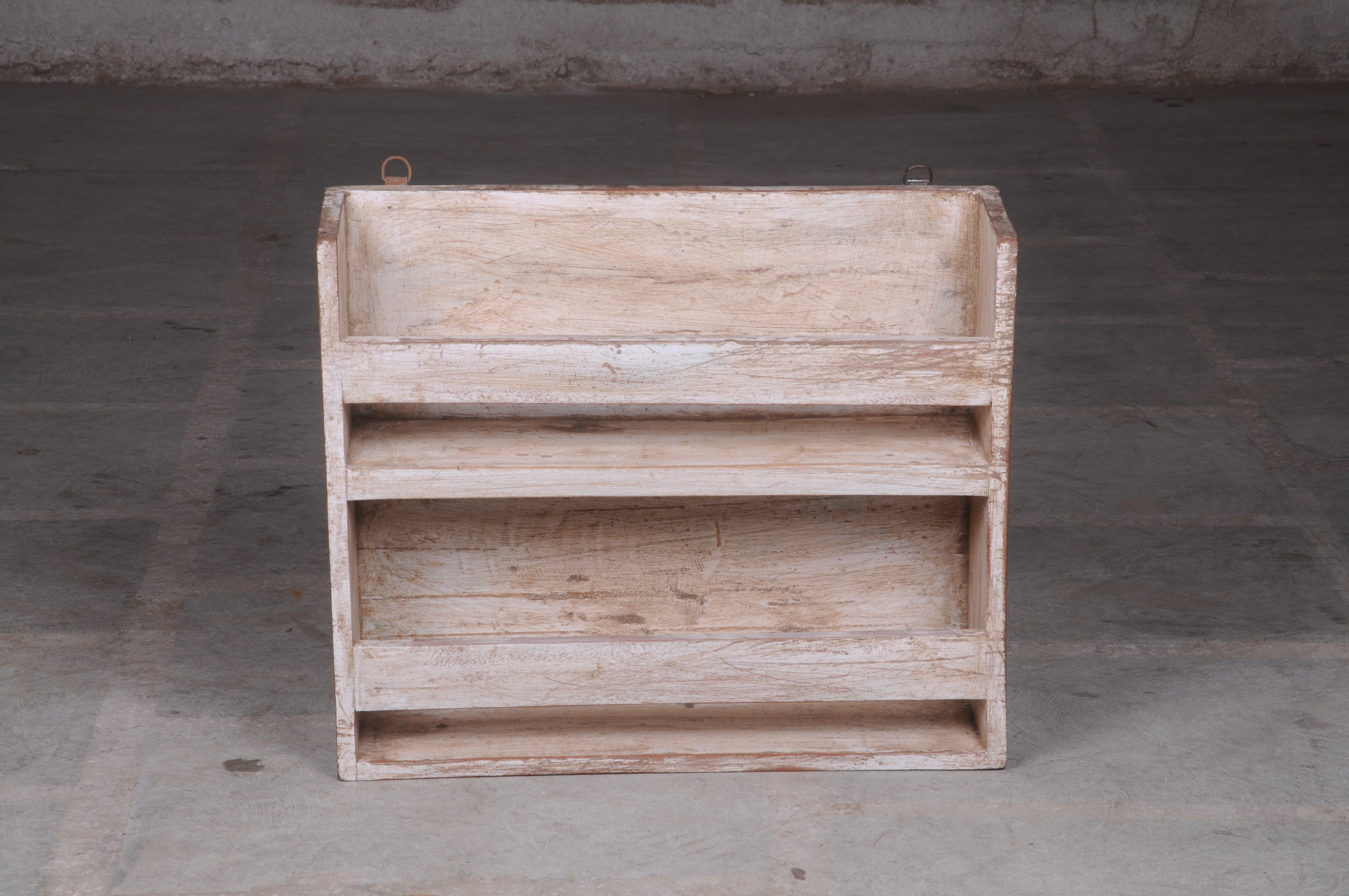 Aesthetic Rustic White Distressed Handmade Wooden Paper Holder Paper Holder