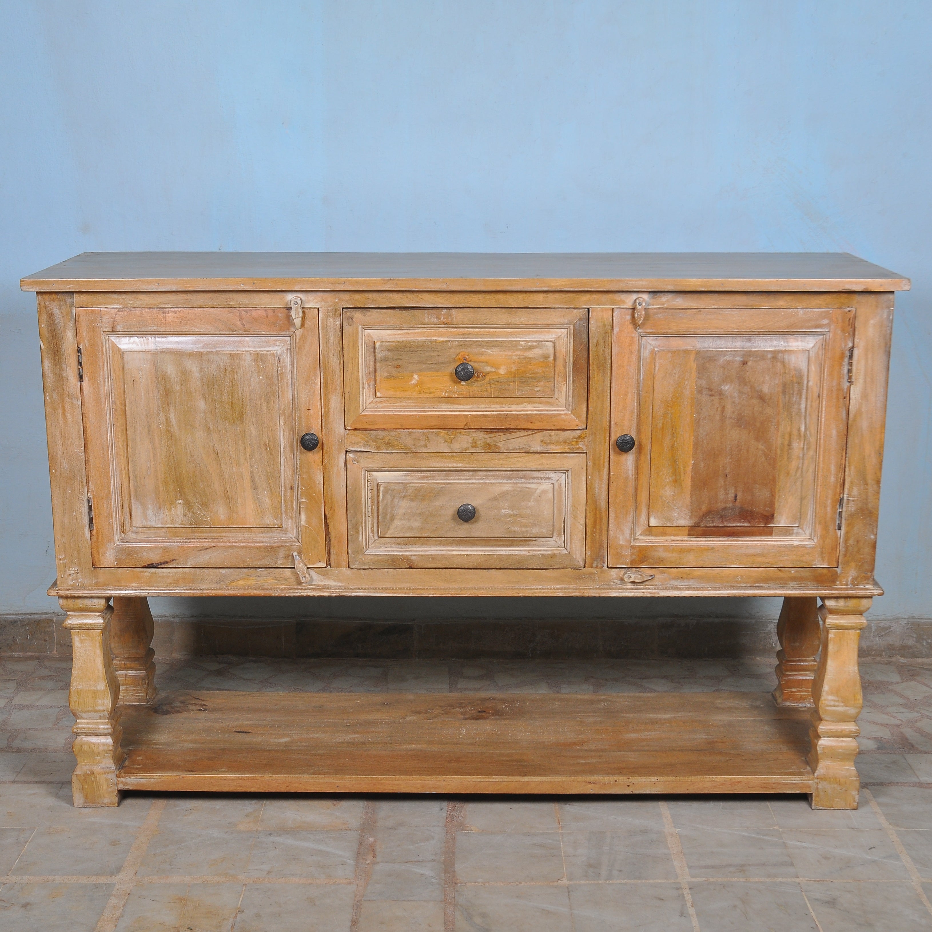 Retro Style Classic Handmade Multi-Storage Wooden Cupboard Cupboard