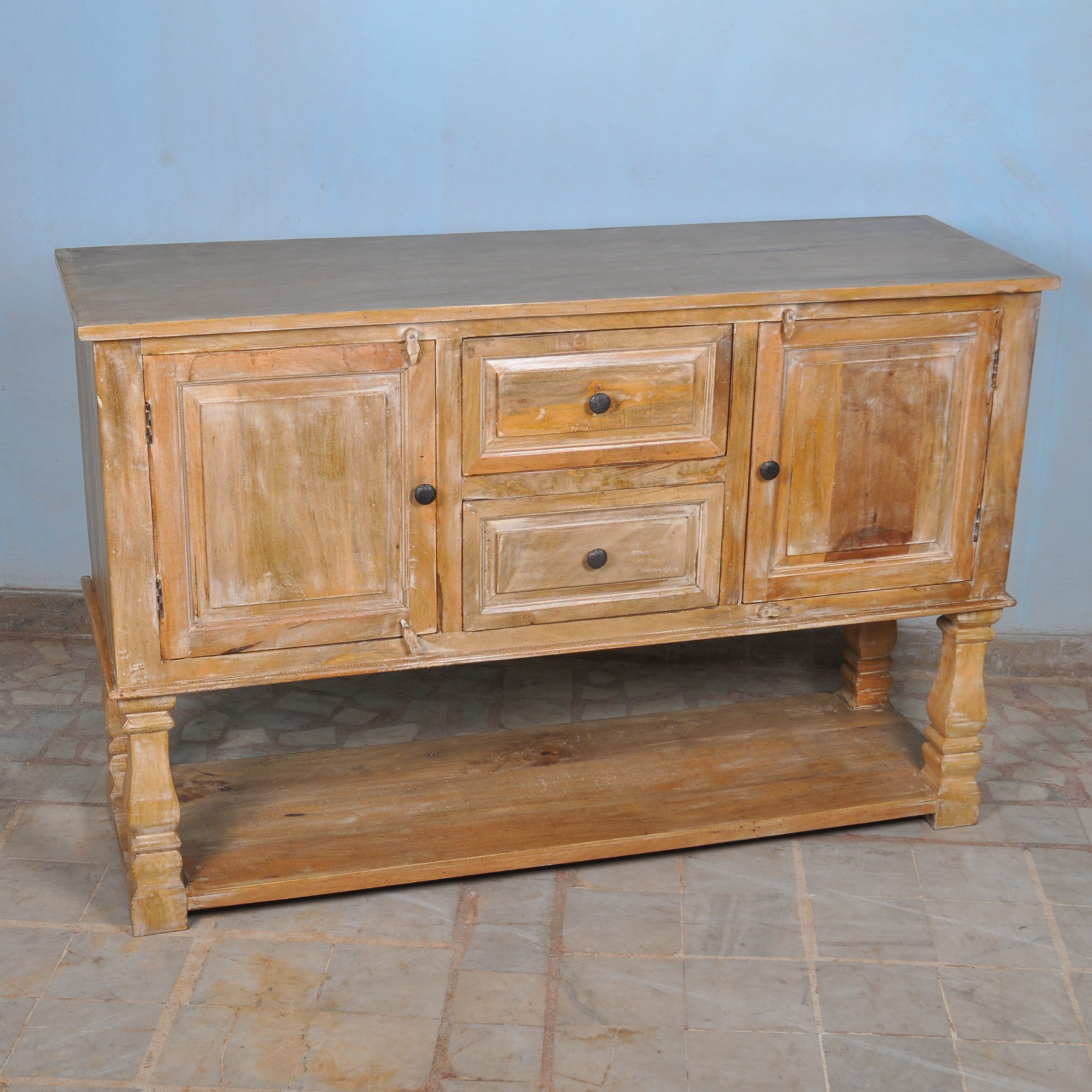 Retro Style Classic Handmade Multi-Storage Wooden Cupboard Cupboard