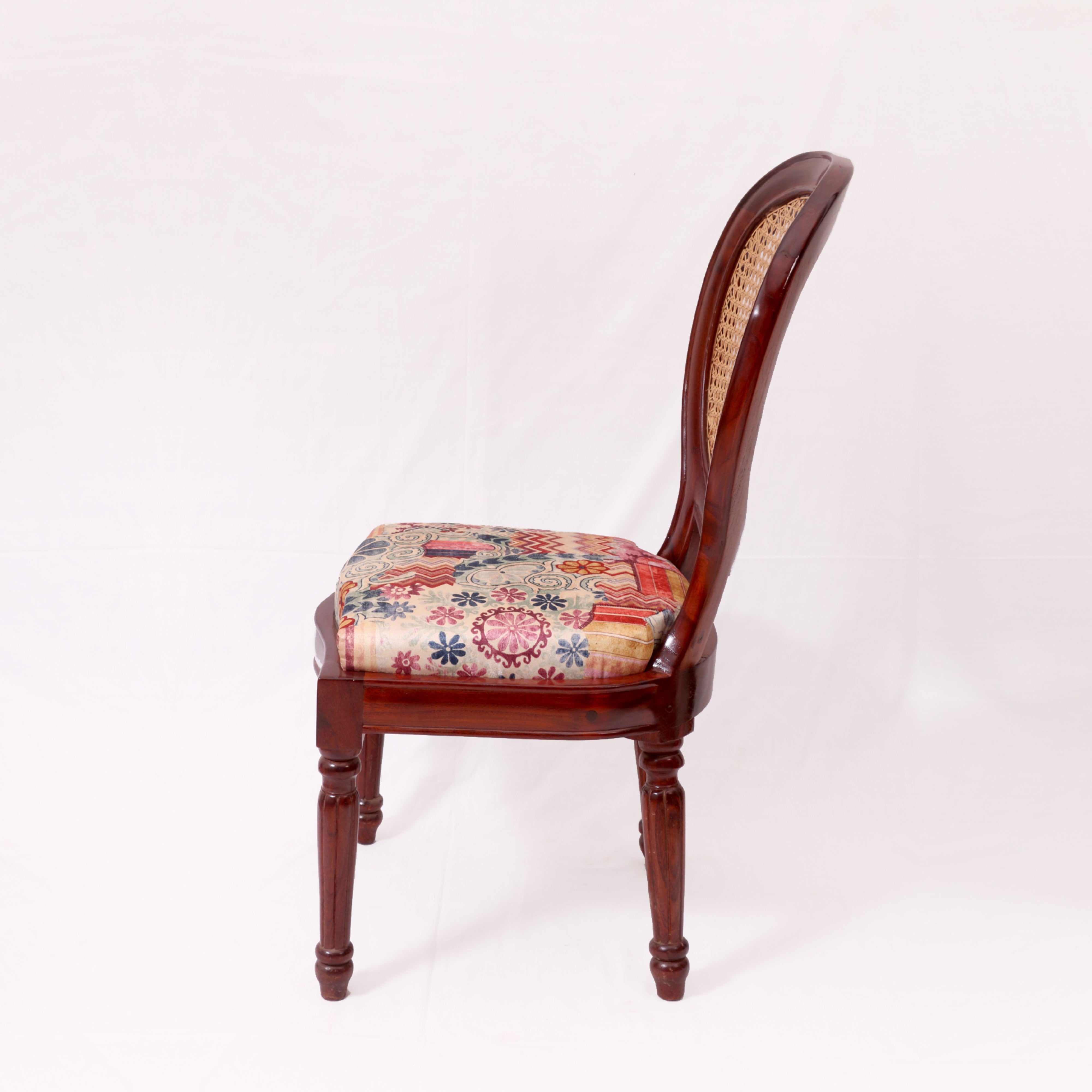 Teak wood curved spherical authentic Cane dining chair Dining Chair