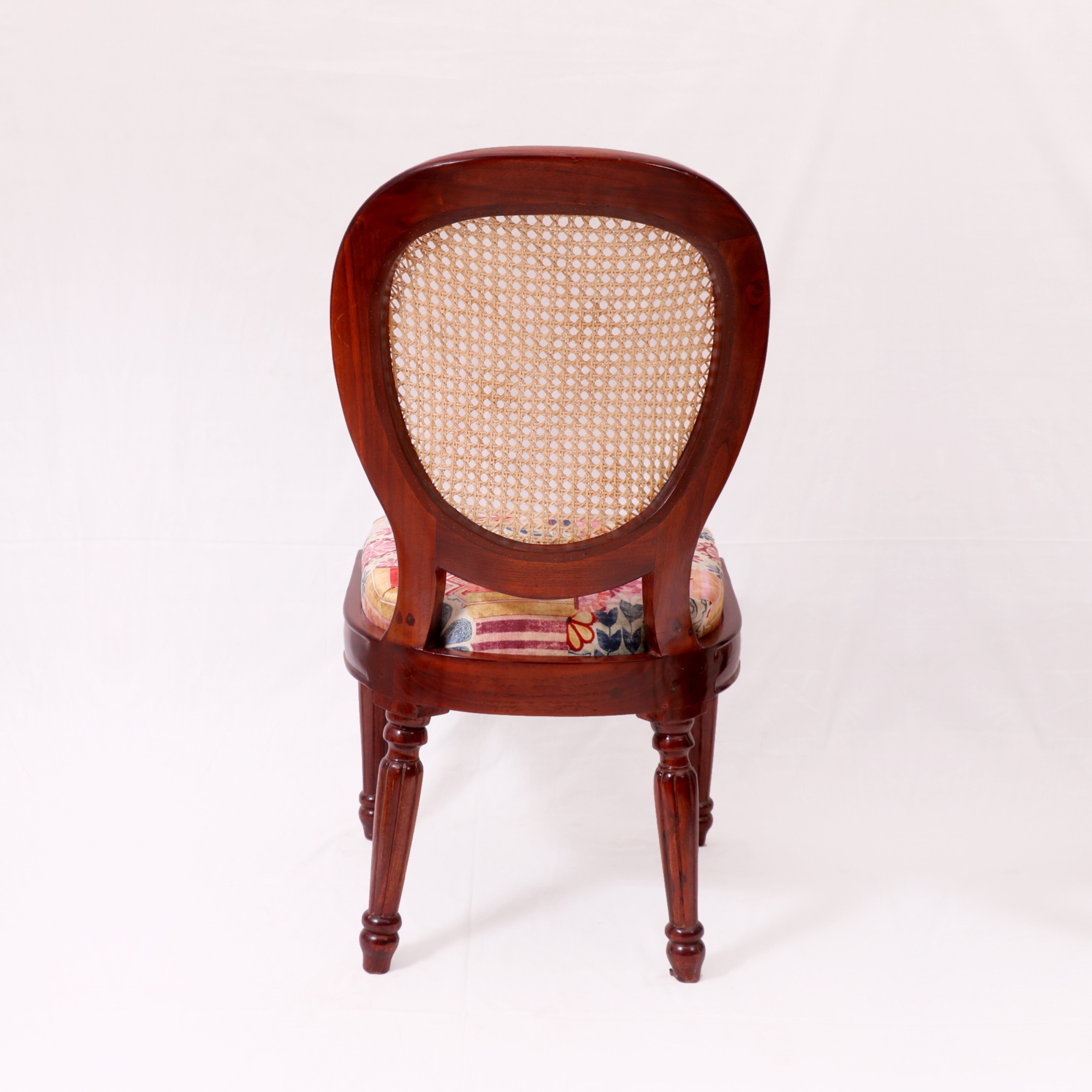 Teak wood curved spherical authentic Cane dining chair Dining Chair