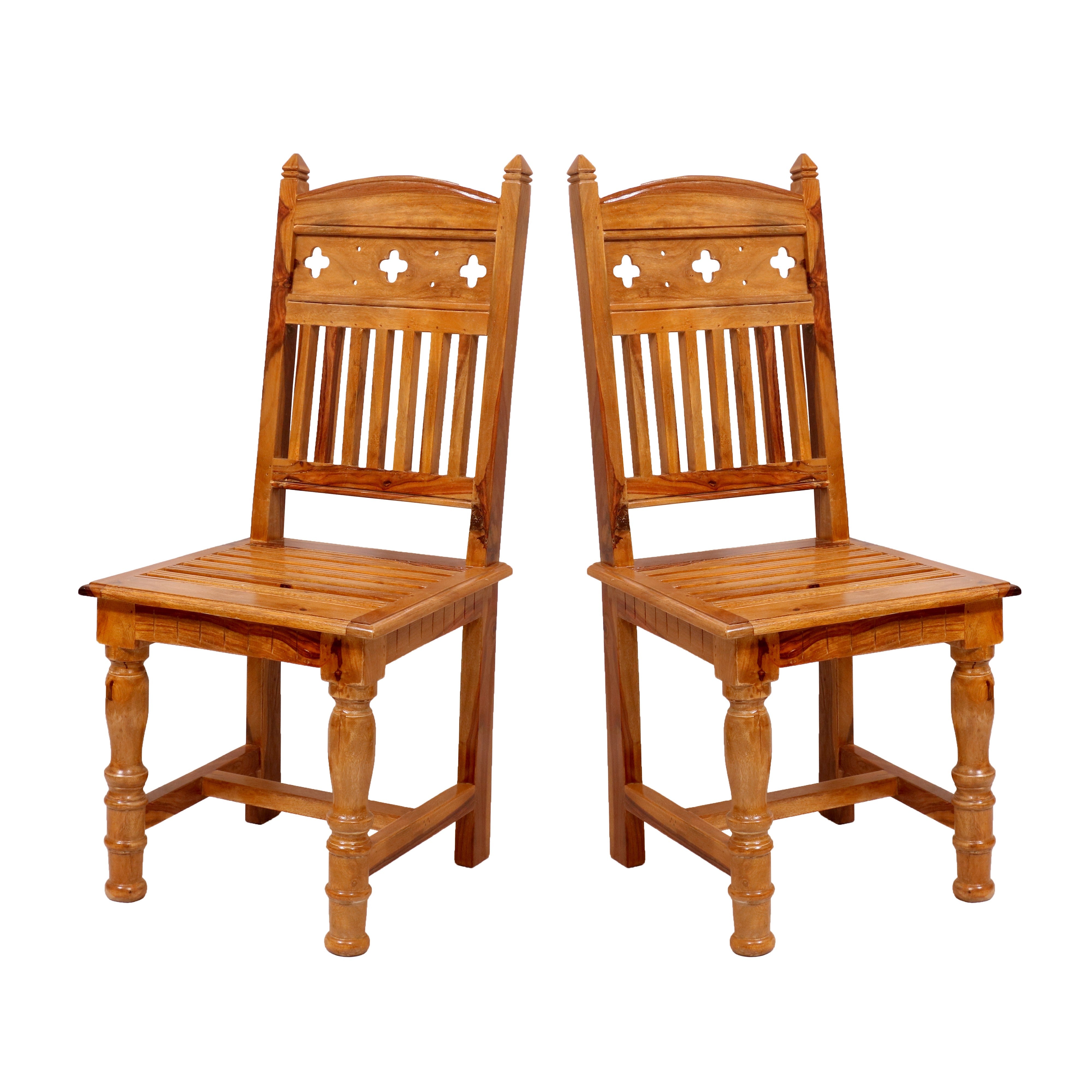 (Set of 2) Cut Out Carved Chair Dining Chair
