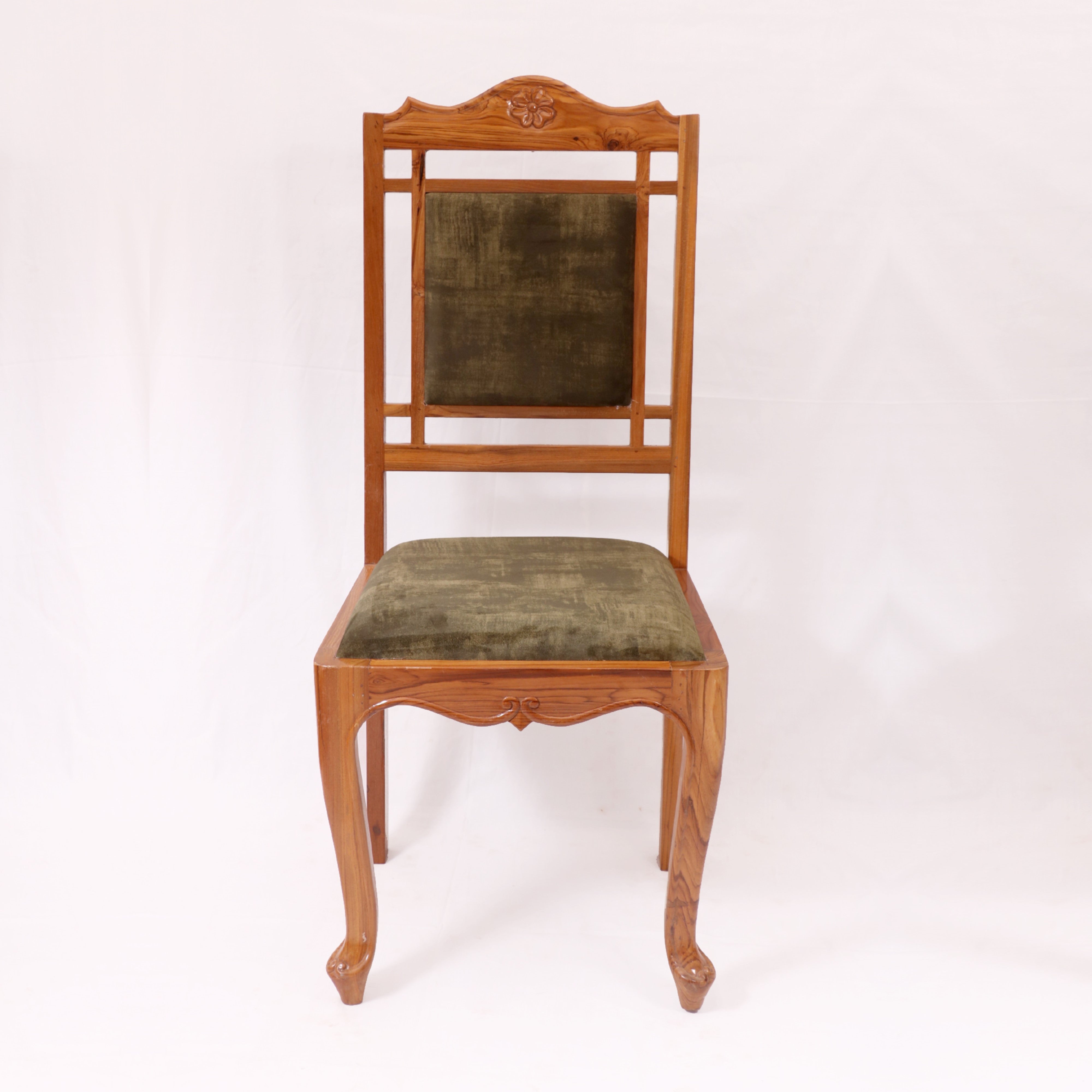 (Set of 2) Teak Wood Traditional Dinning office all purpose Chair henna color Dining Chair