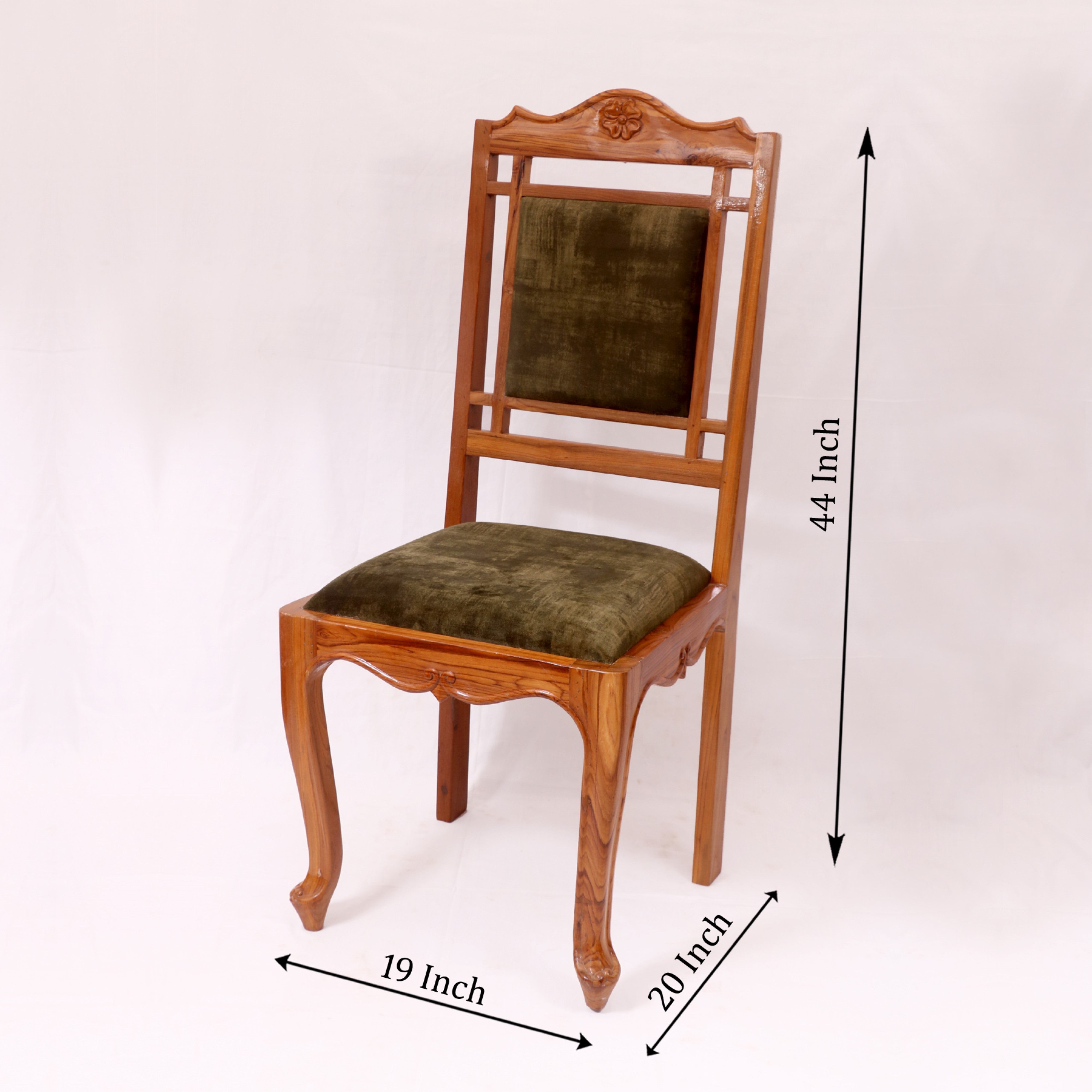 (Set of 2) Teak Wood Traditional Dinning office all purpose Chair henna color Dining Chair