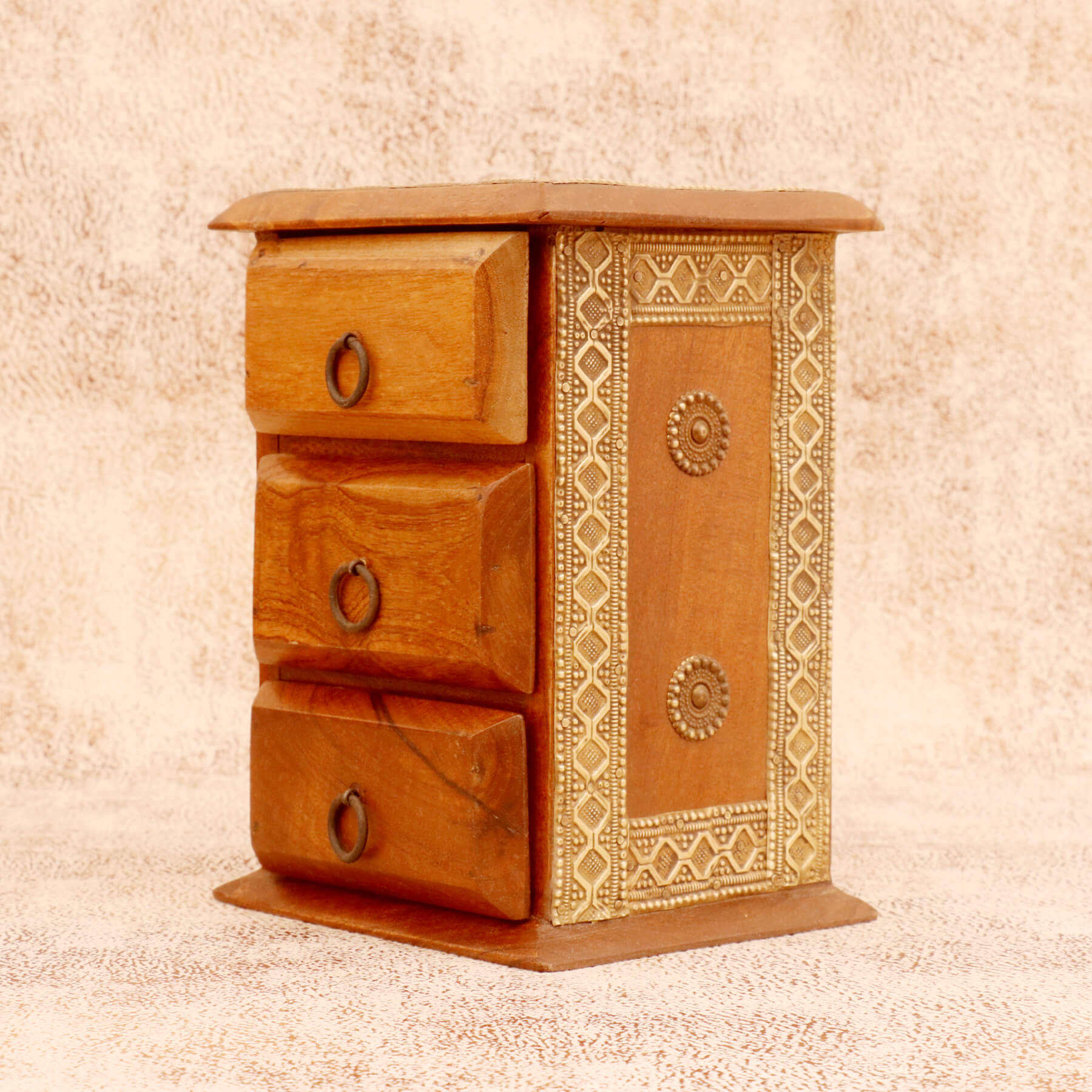 Rustic Chest of Drawers (Natural Tone) Desk Organizer