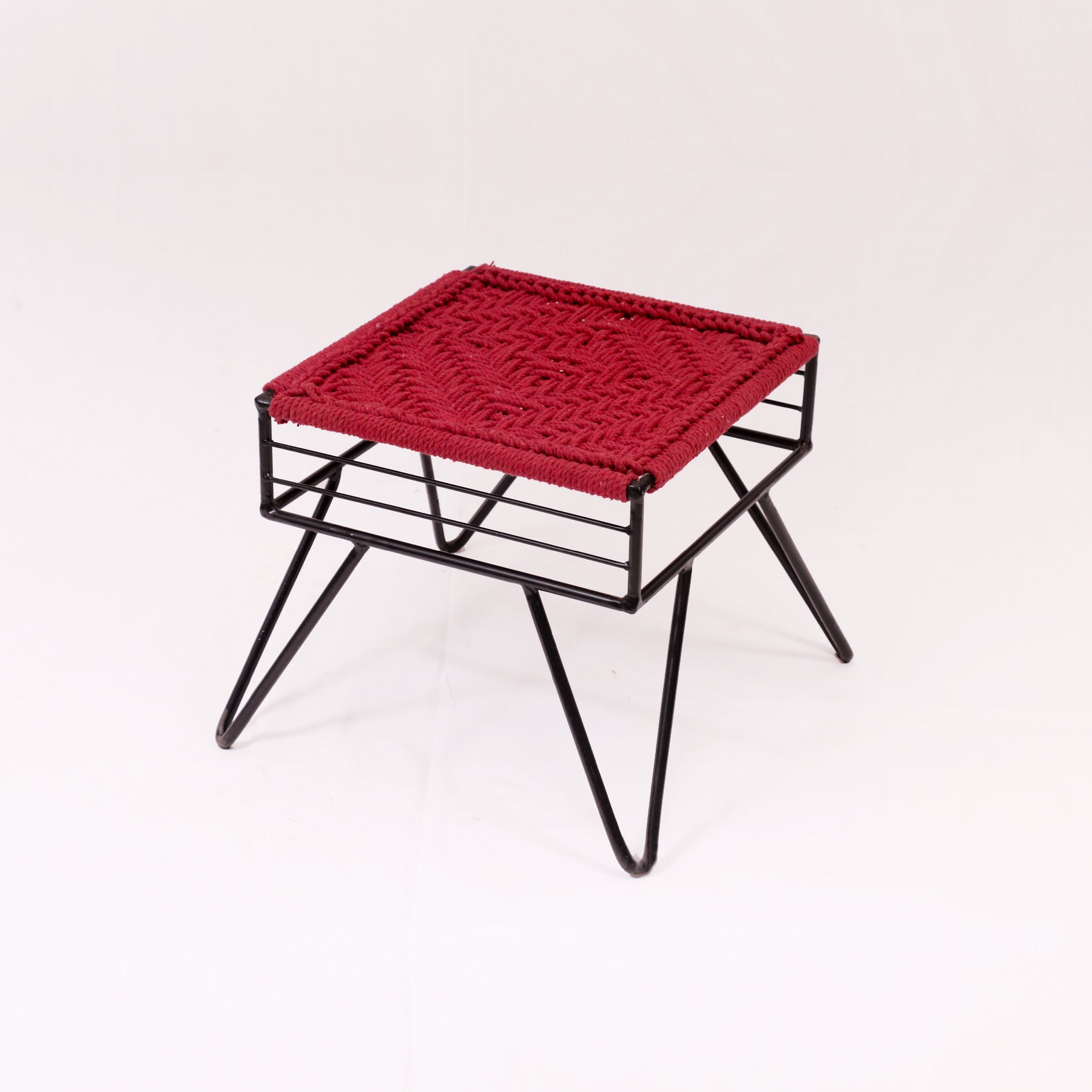 Woven Iron Stool Stool