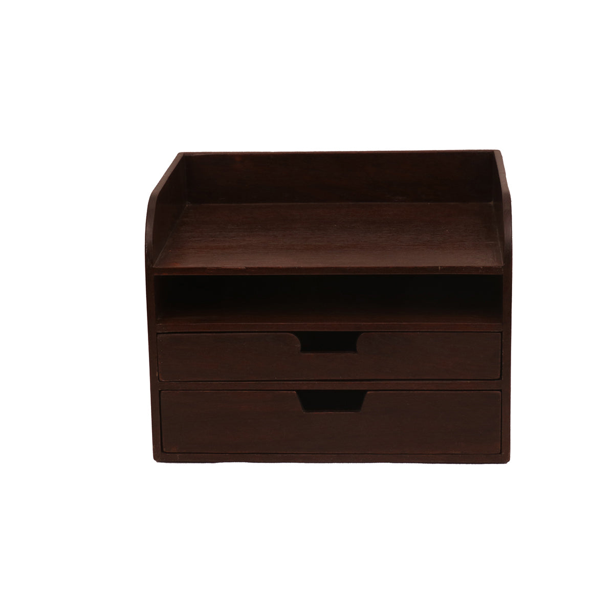 Wooden Office Desk Organizer (Dark Tone) Desk Organizer