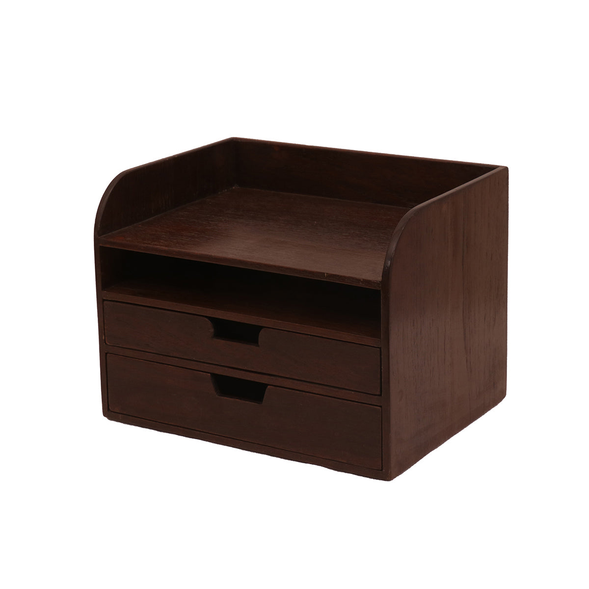 Wooden Office Desk Organizer (Dark Tone) Desk Organizer