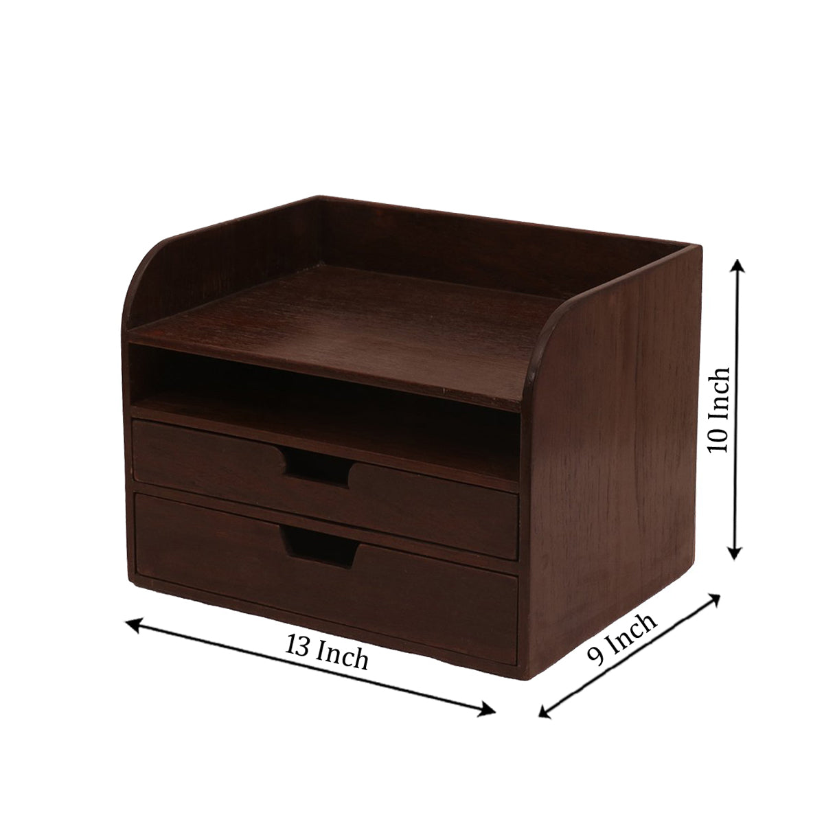Wooden Office Desk Organizer (Dark Tone) Desk Organizer