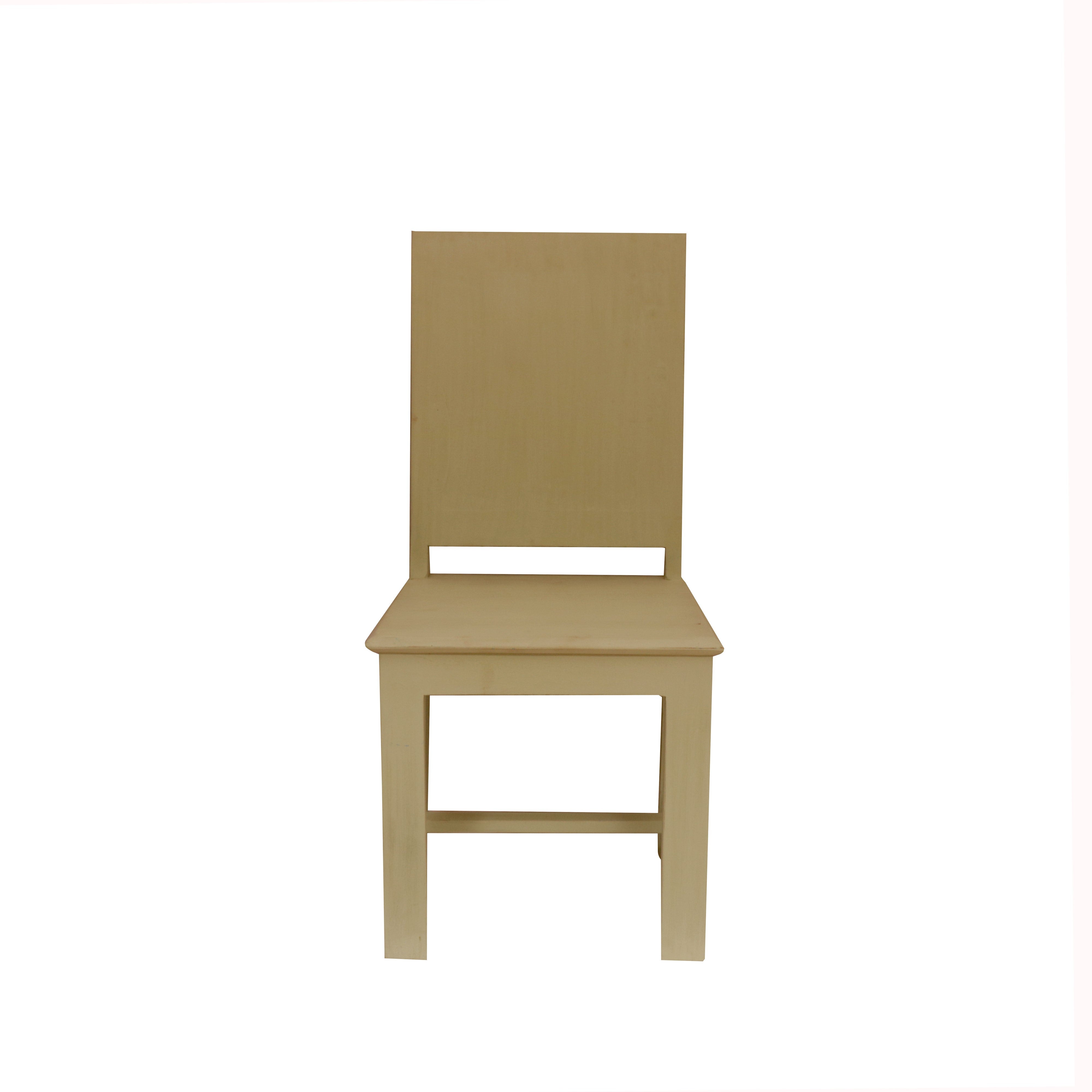 (Set of 2) Simple Cream Hued Chair Dining Chair