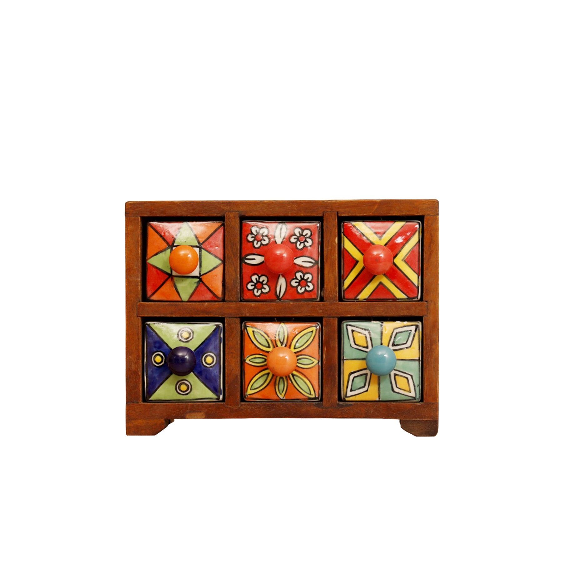 Vibrant Mini Ceramic Organizer Desk Organizer