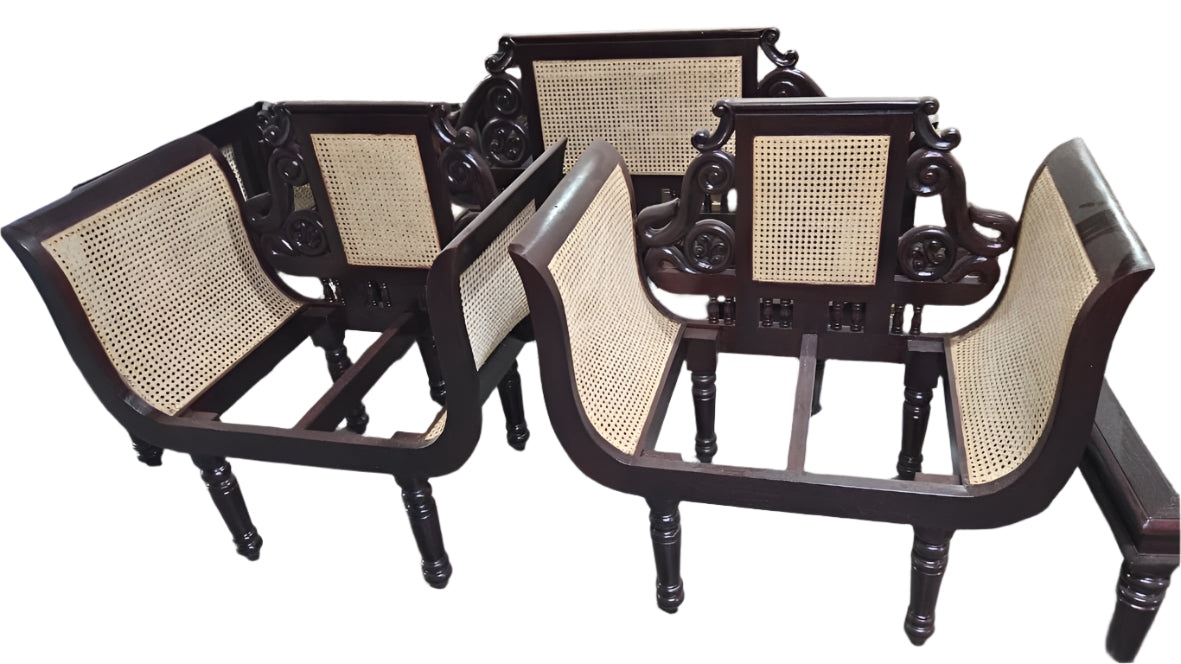 Ethnic Woven Sides Couch Set Sofa