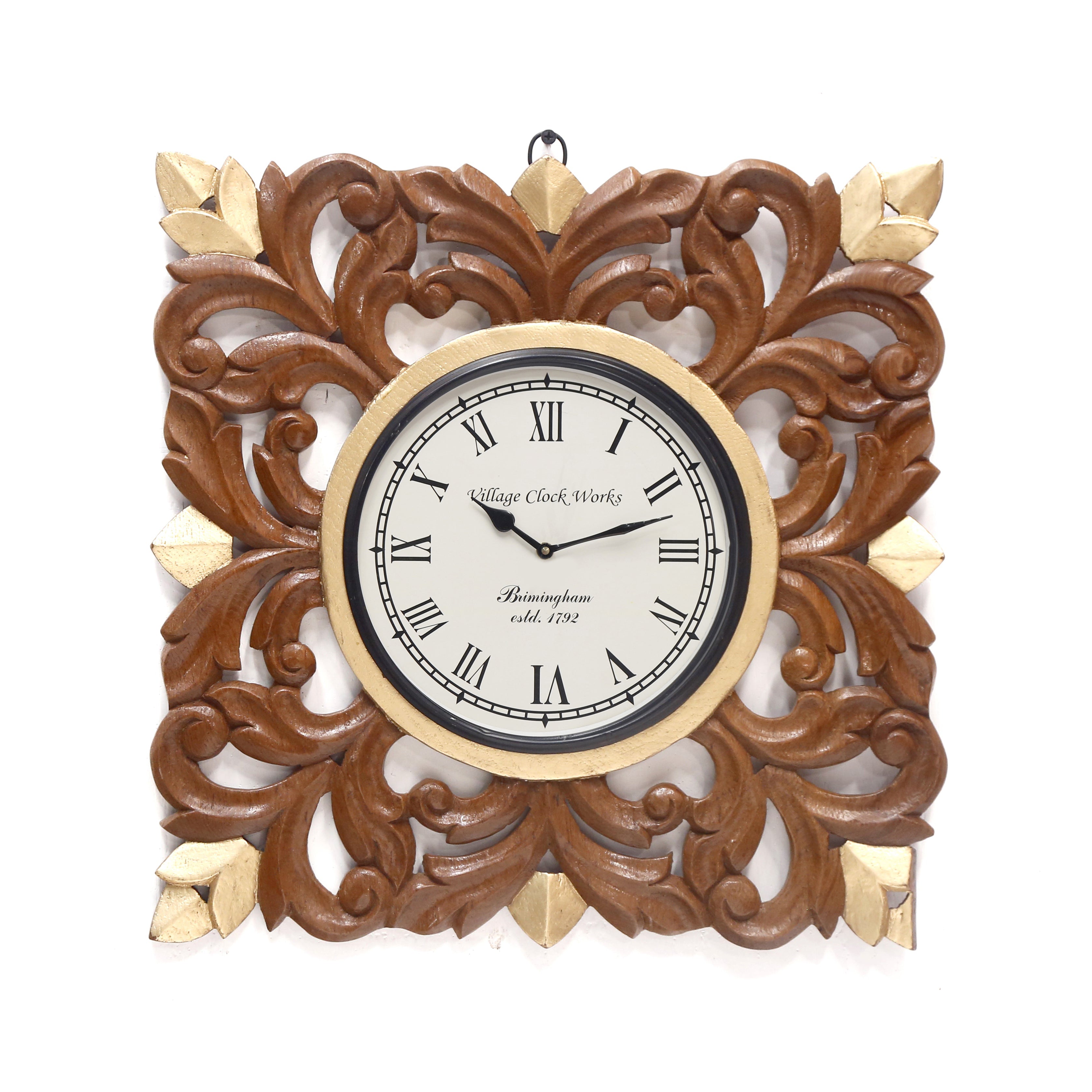 Wooden Diamond clock Clock