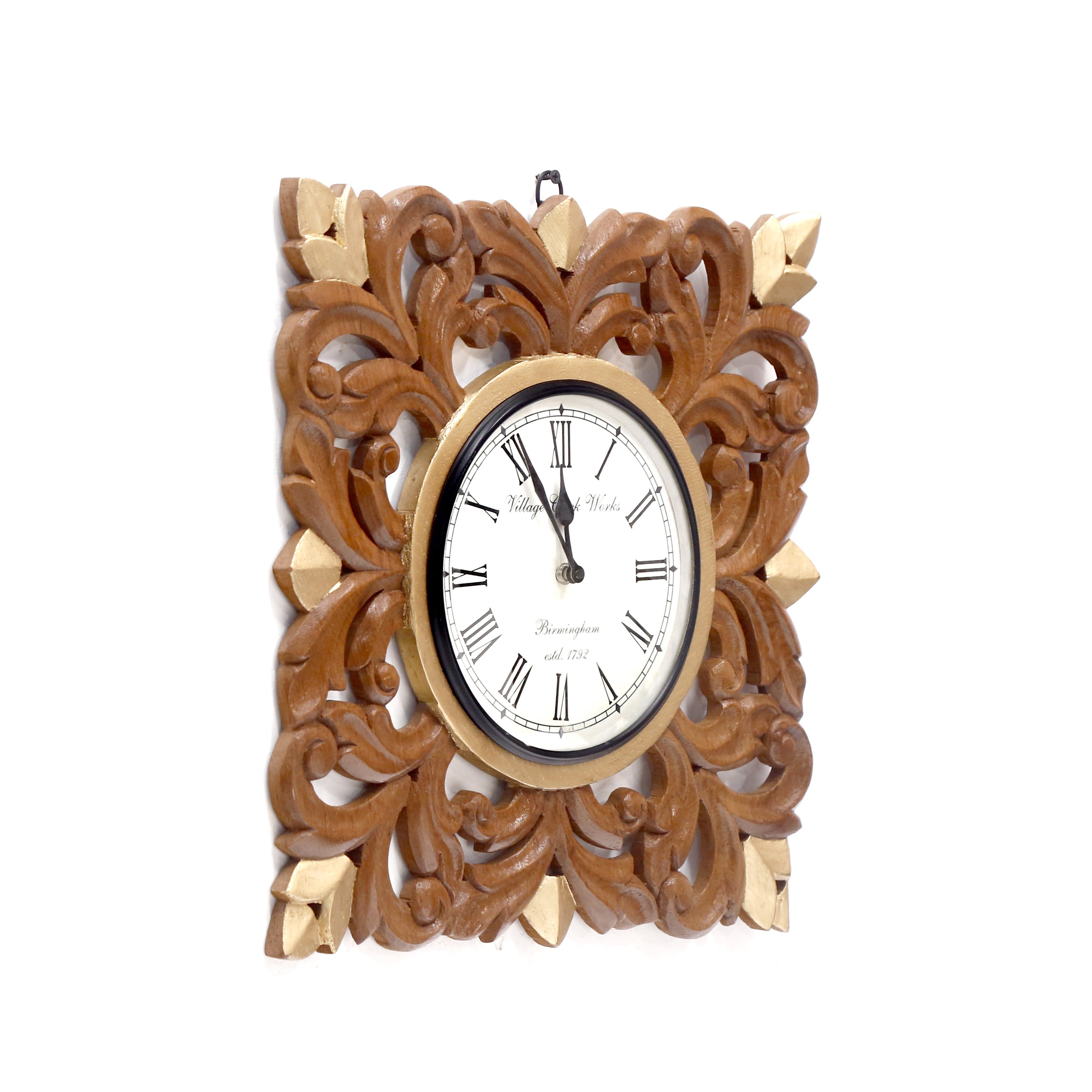 Wooden Diamond clock Clock