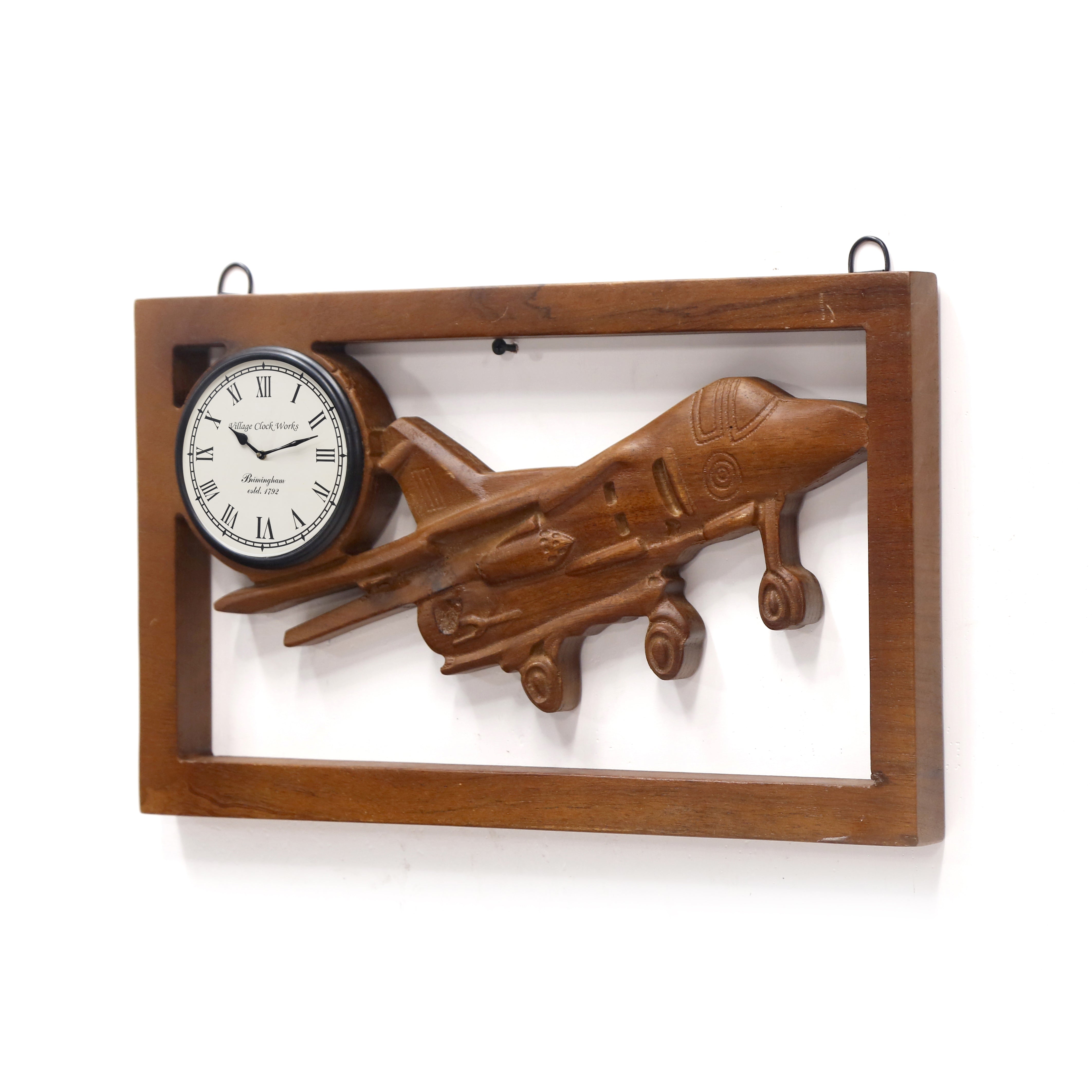 Airplane Carved Handmade Wall Clock Clock