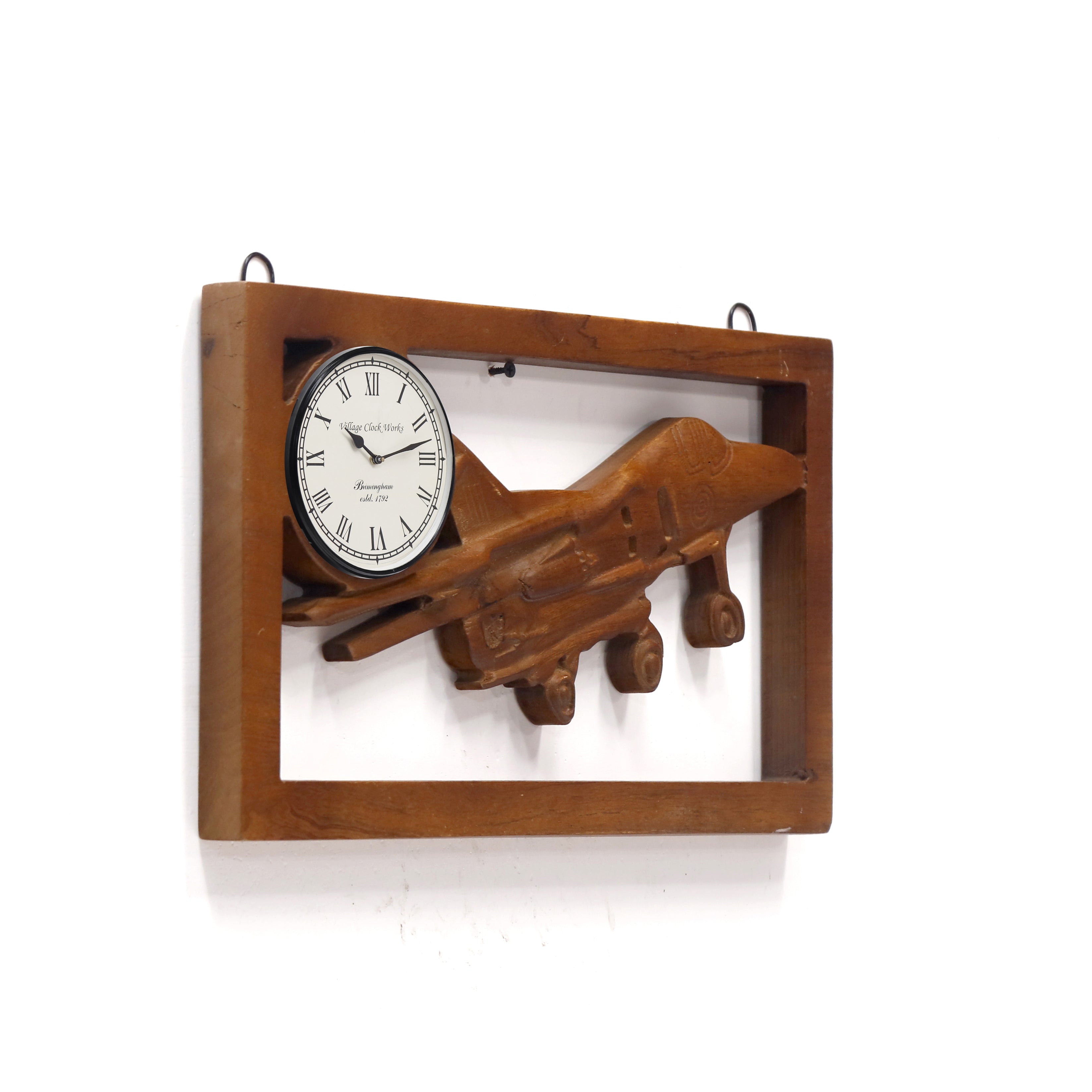 Airplane Carved Handmade Wall Clock Clock
