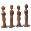 (Set of 4) Artistic Wooden Figurine Traditional Décor