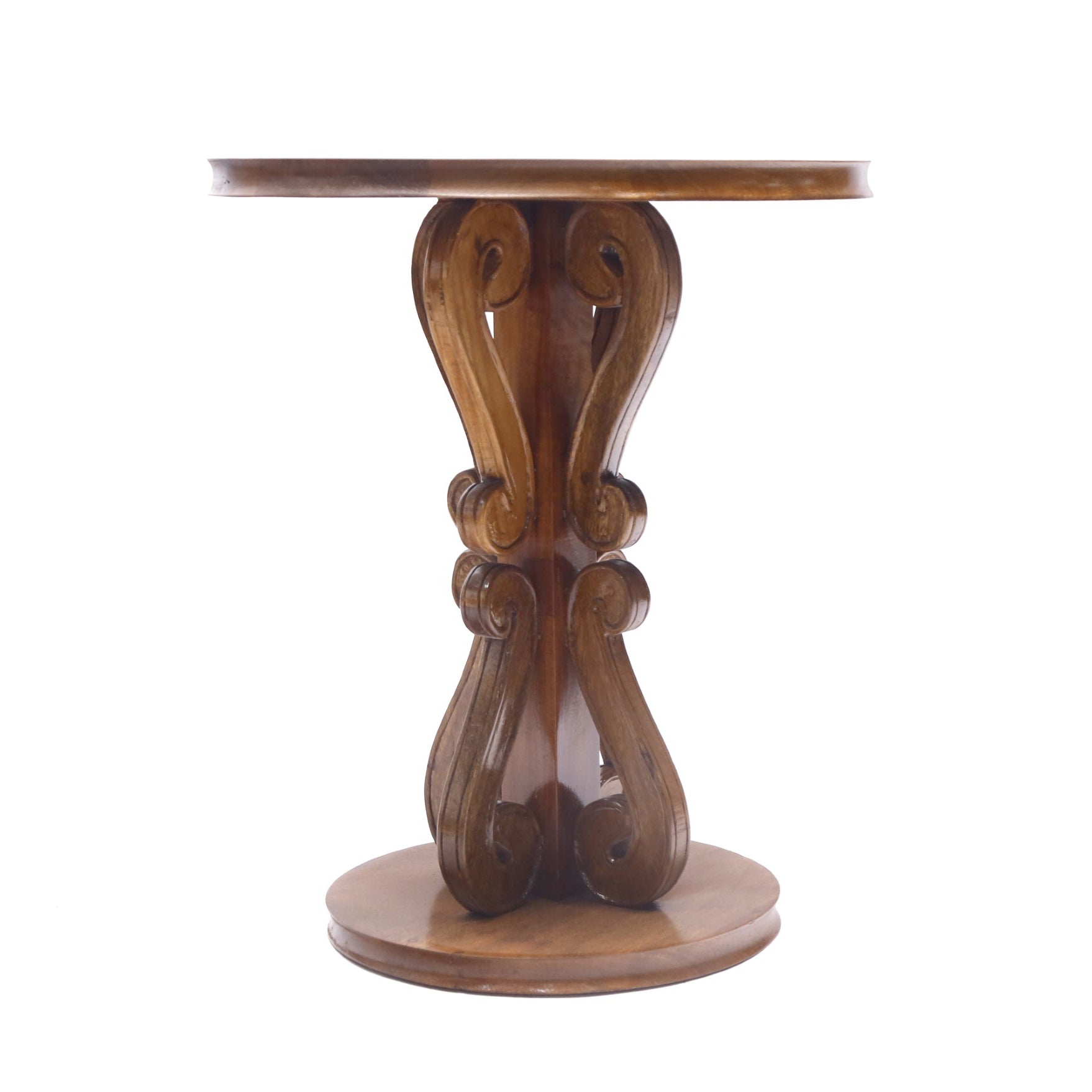 Wooden Curved Round End Table End Table