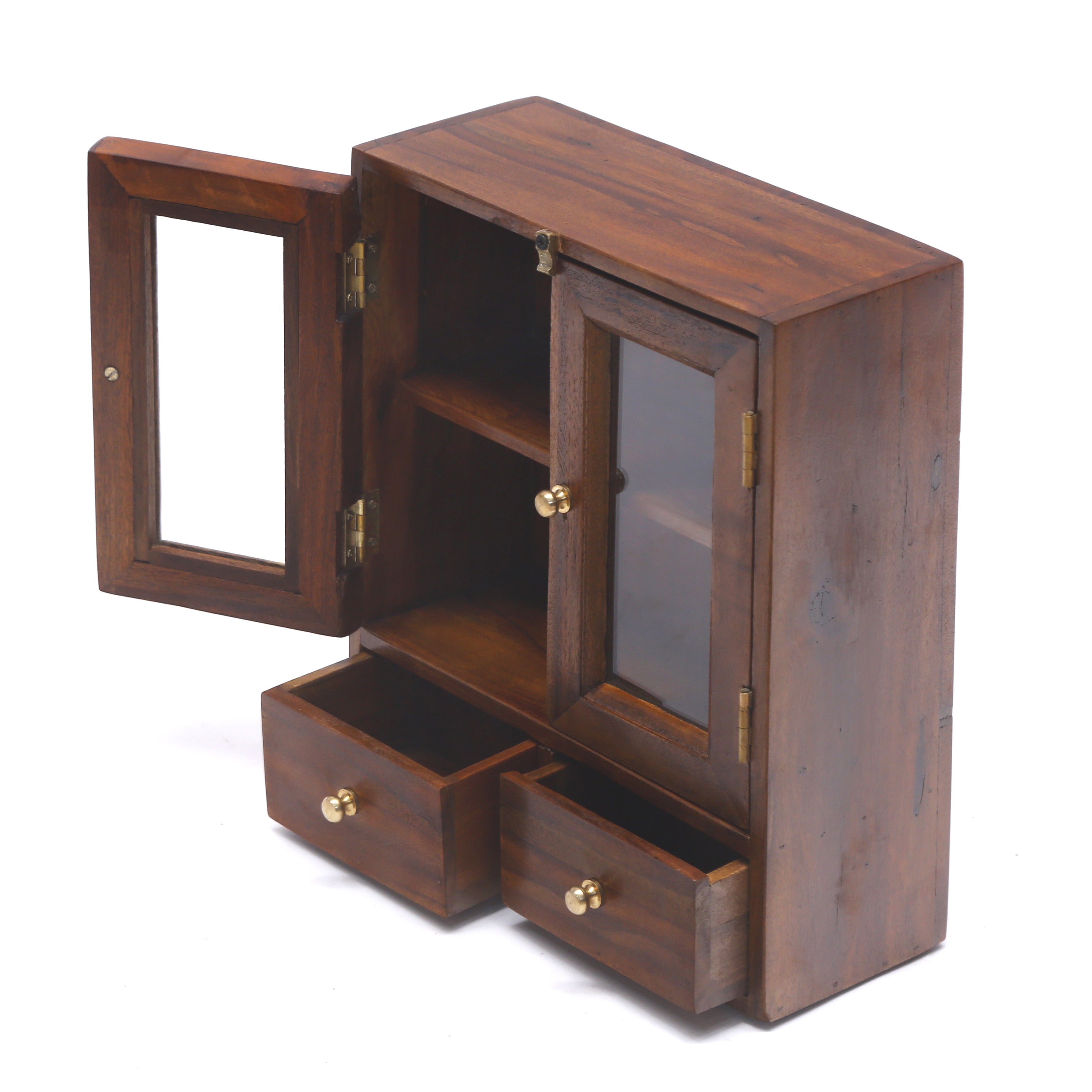 Double compartment with 2 Drawer Compact Cabinet Wall Cabinet