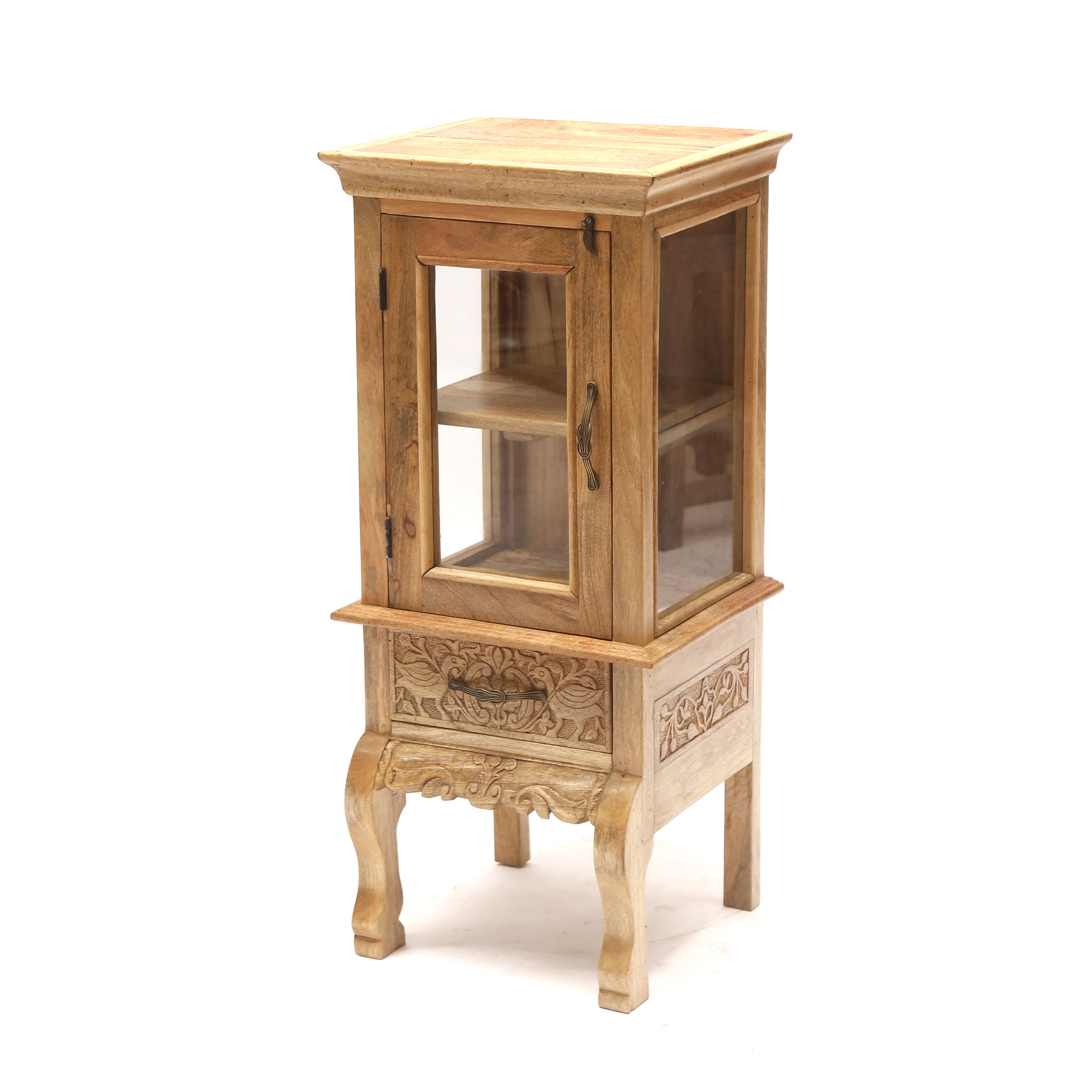 Wooden Carved Leg Cabinet Cupboard