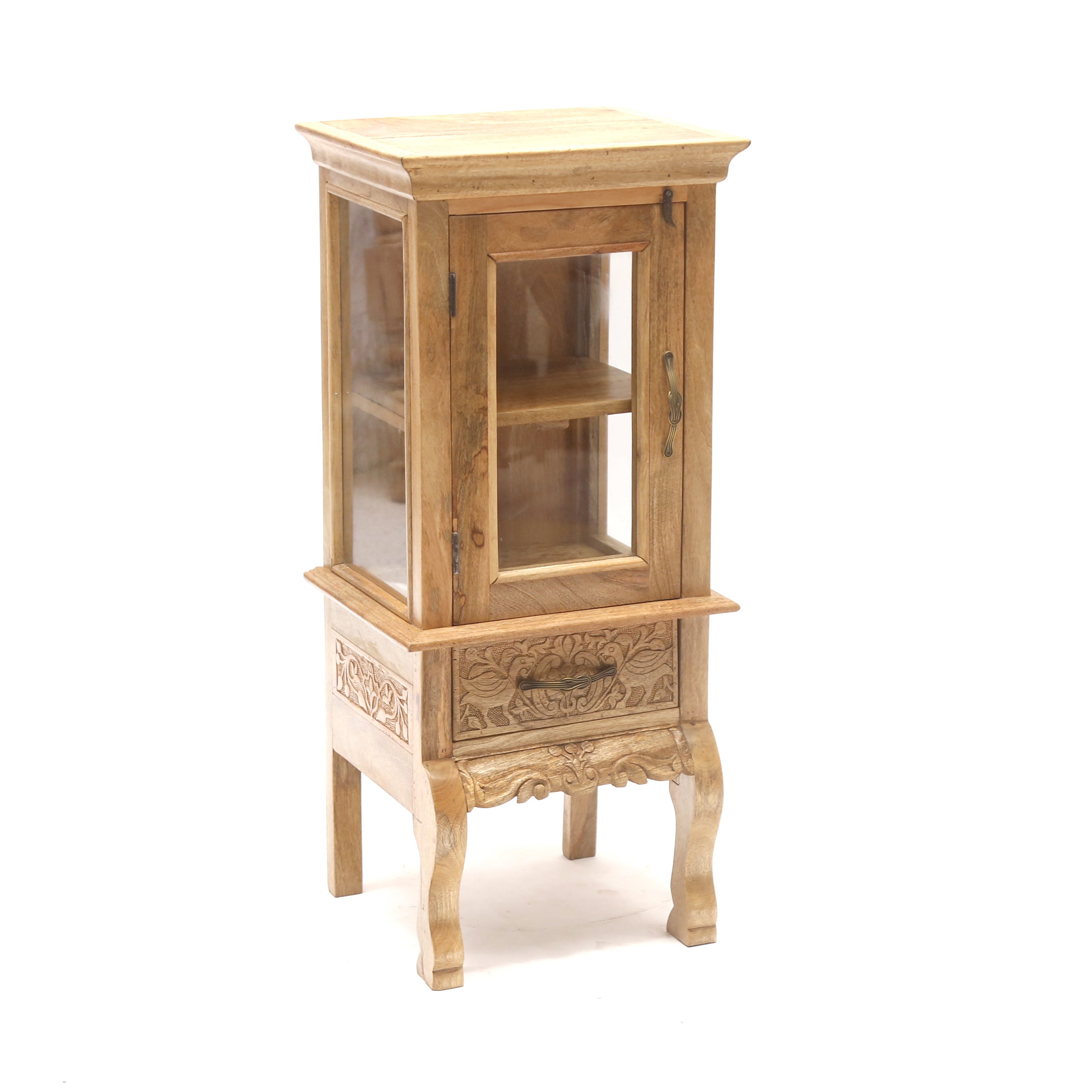 Wooden Carved Leg Cabinet Cupboard