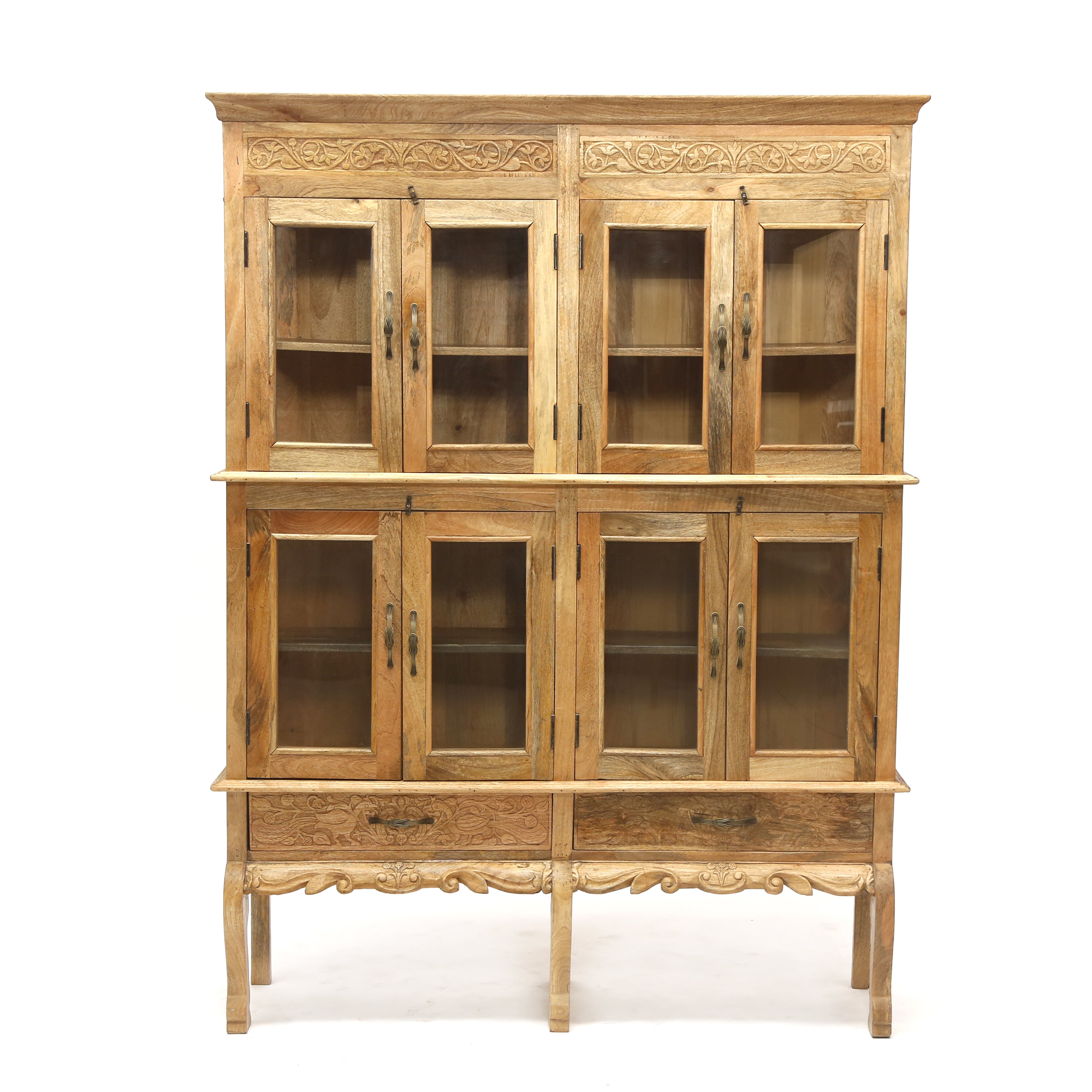 Intricate Wide Designed 2 Part Cabinet Cupboard