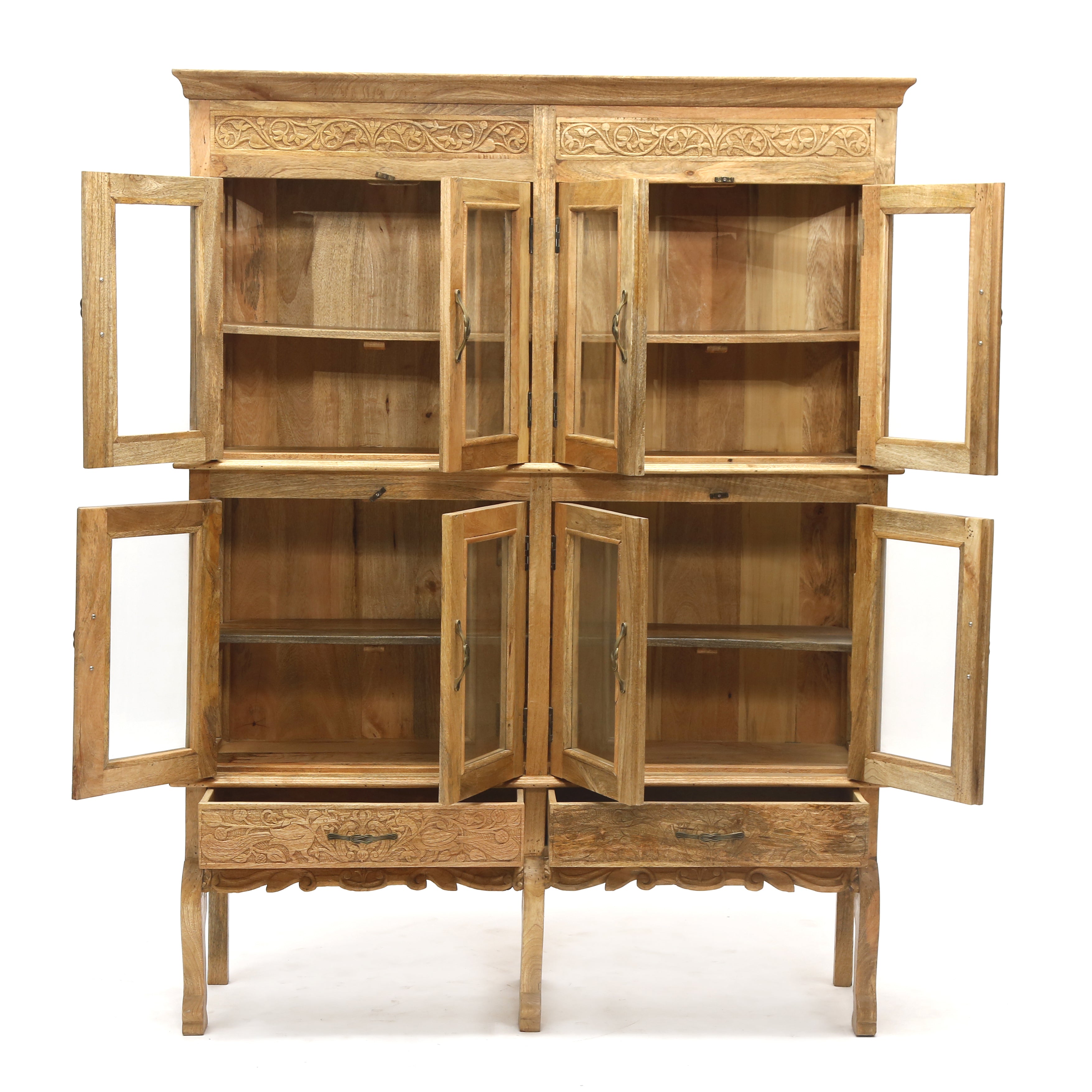 Intricate Wide Designed 2 Part Cabinet Cupboard