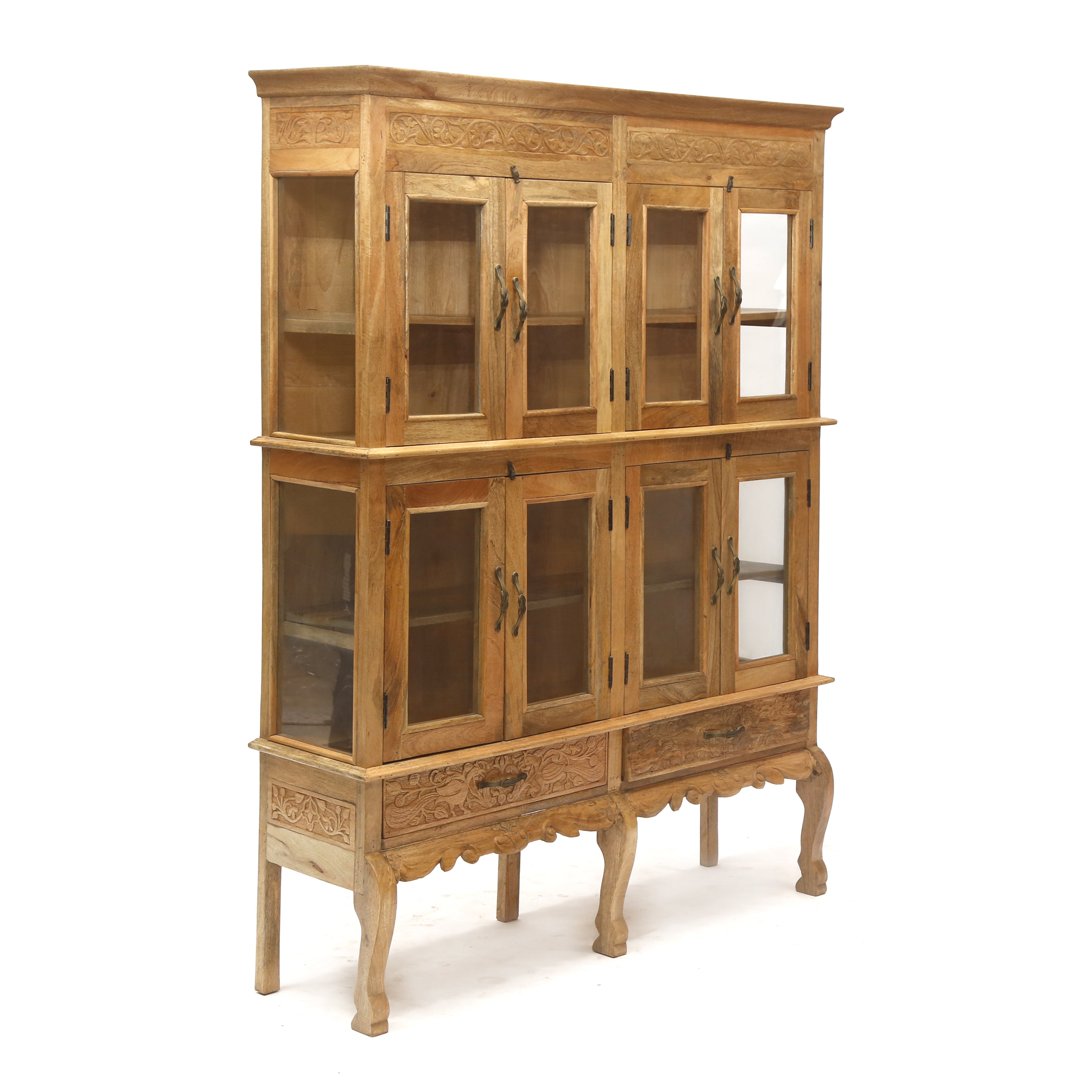 Intricate Wide Designed 2 Part Cabinet Cupboard