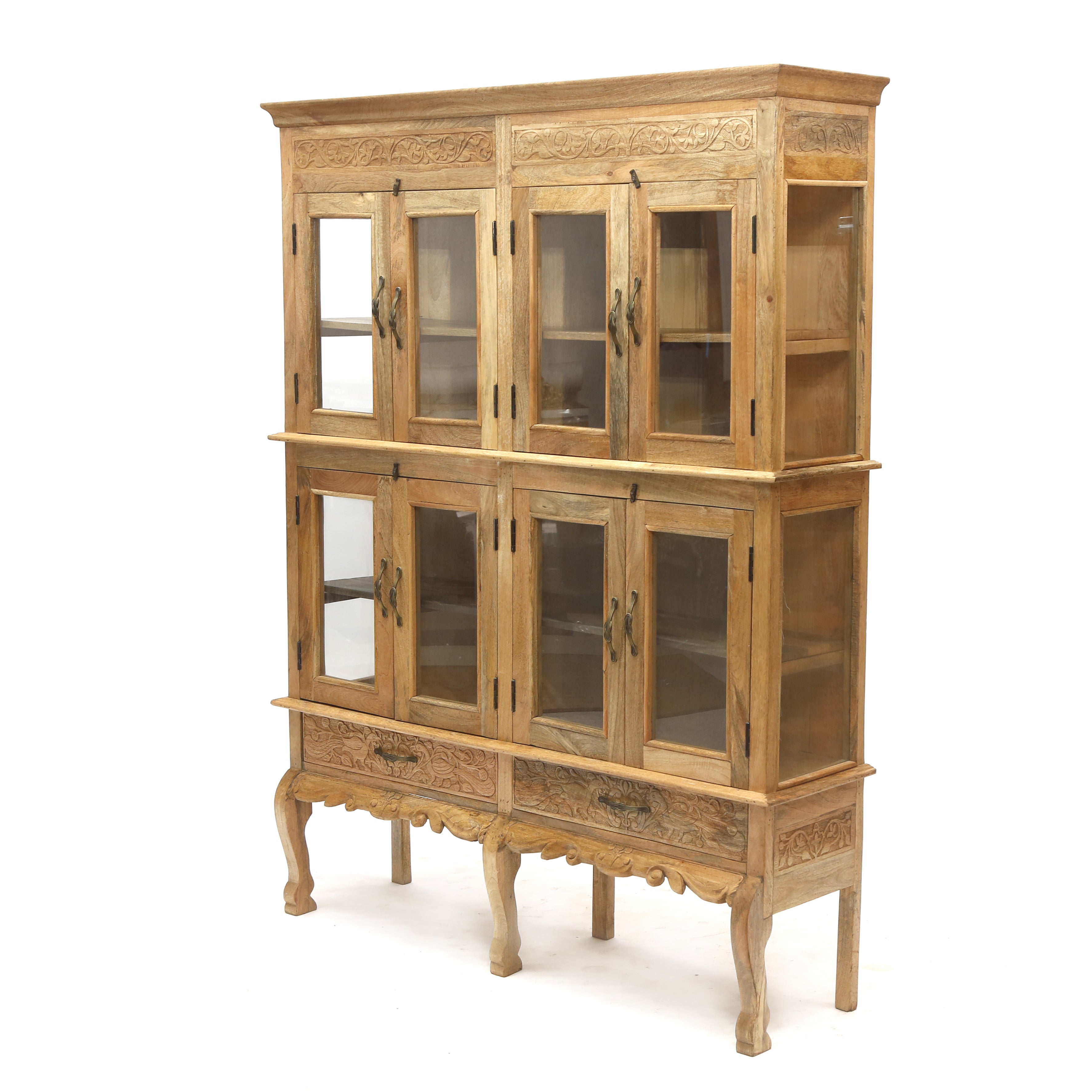 Intricate Wide Designed 2 Part Cabinet Cupboard