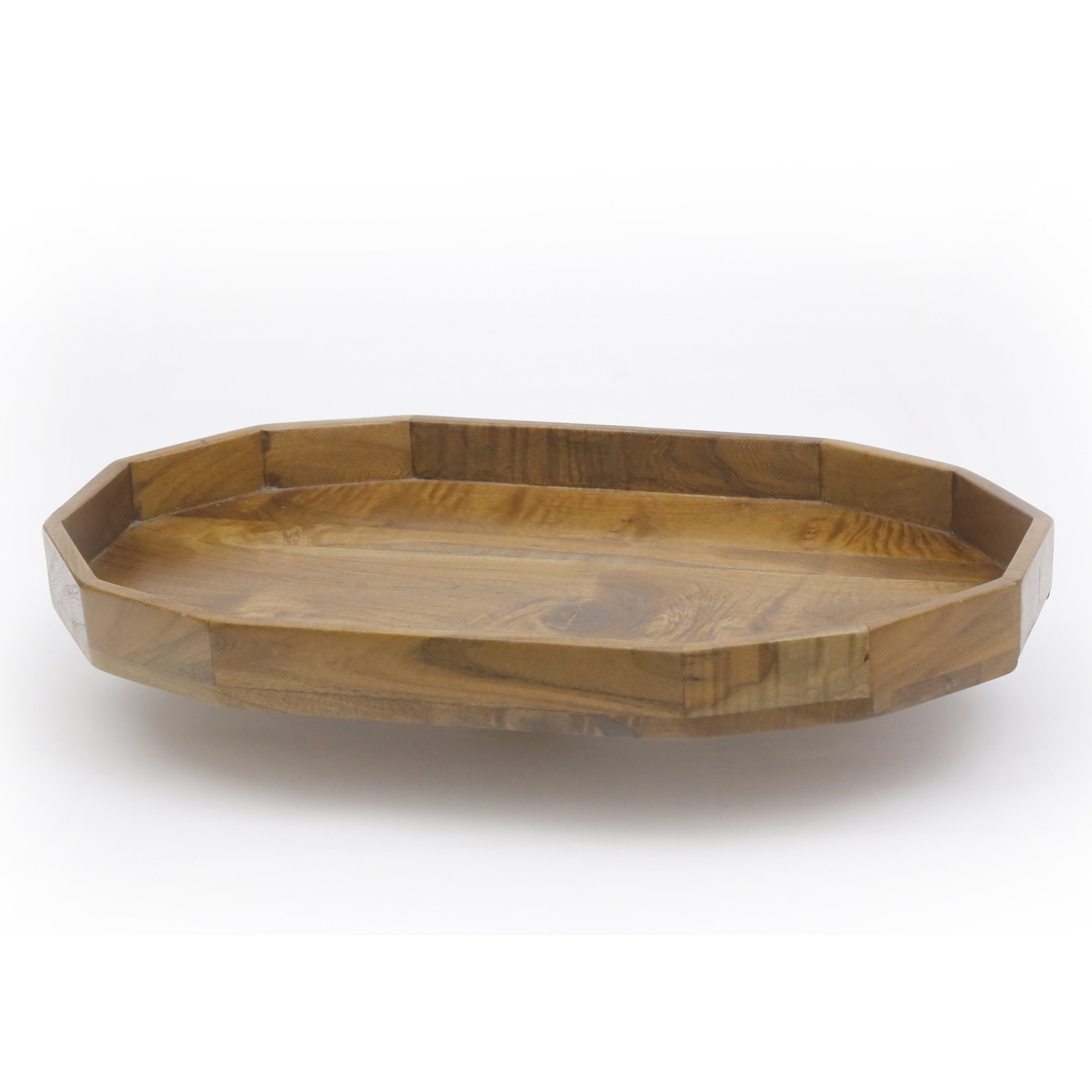 Octagonal Wooden Tray Set Tray