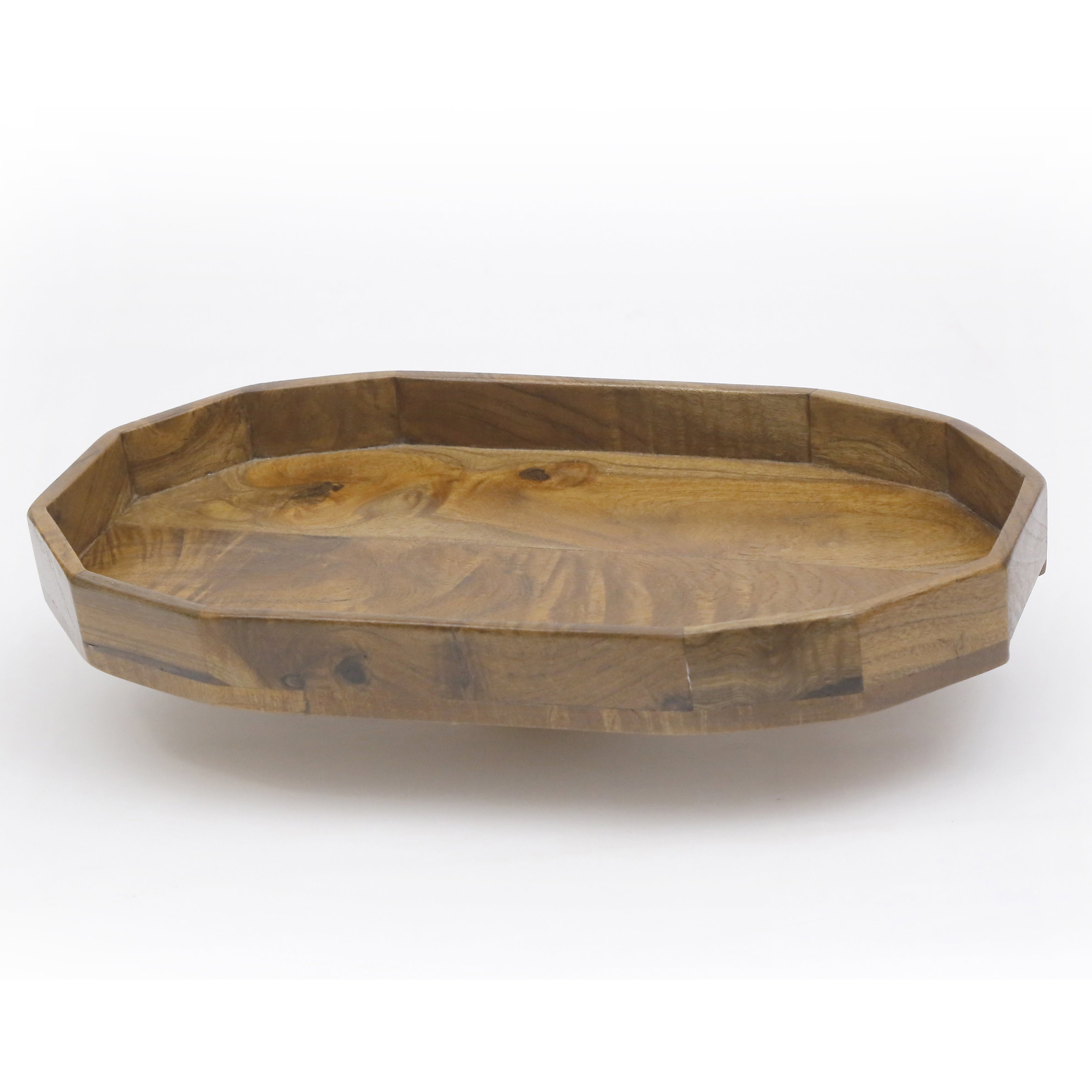 Octagonal Wooden Tray Set Tray