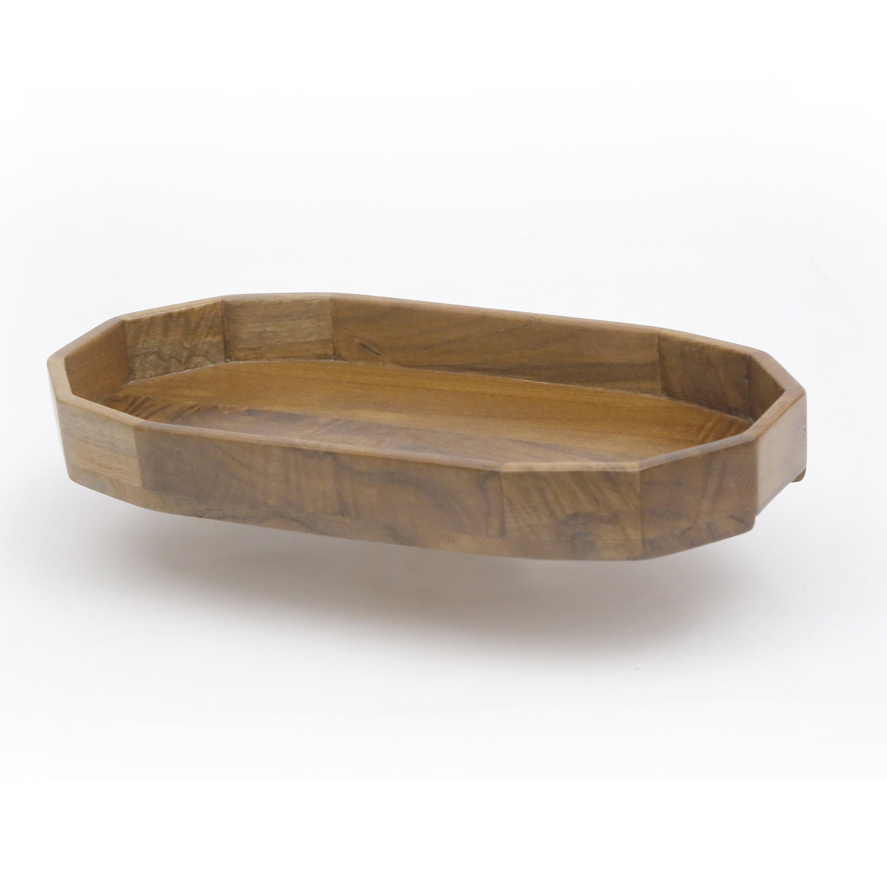 Octagonal Wooden Tray Set Tray