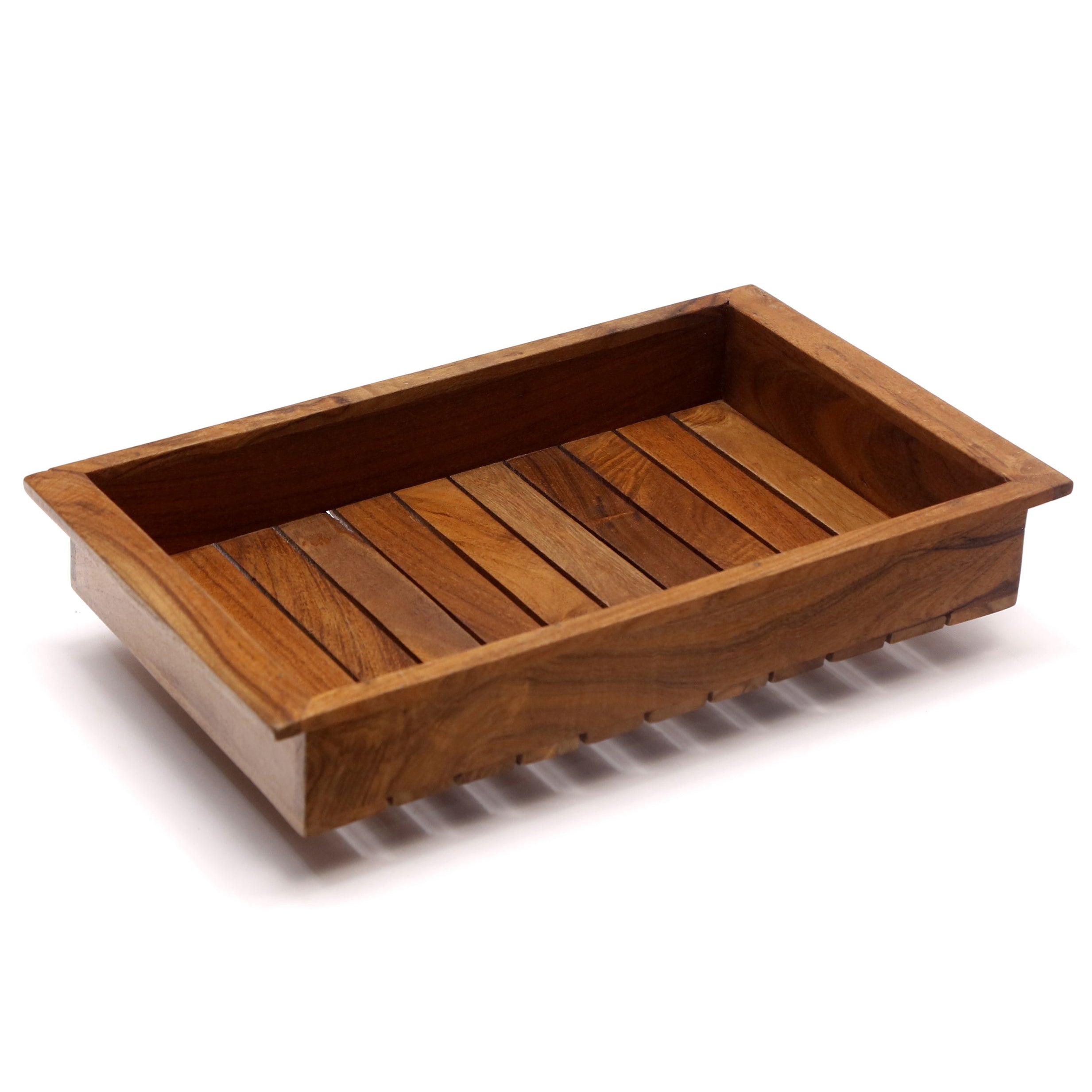 Quaint Wooden Stripe Tray Set - Set of 3 Tray
