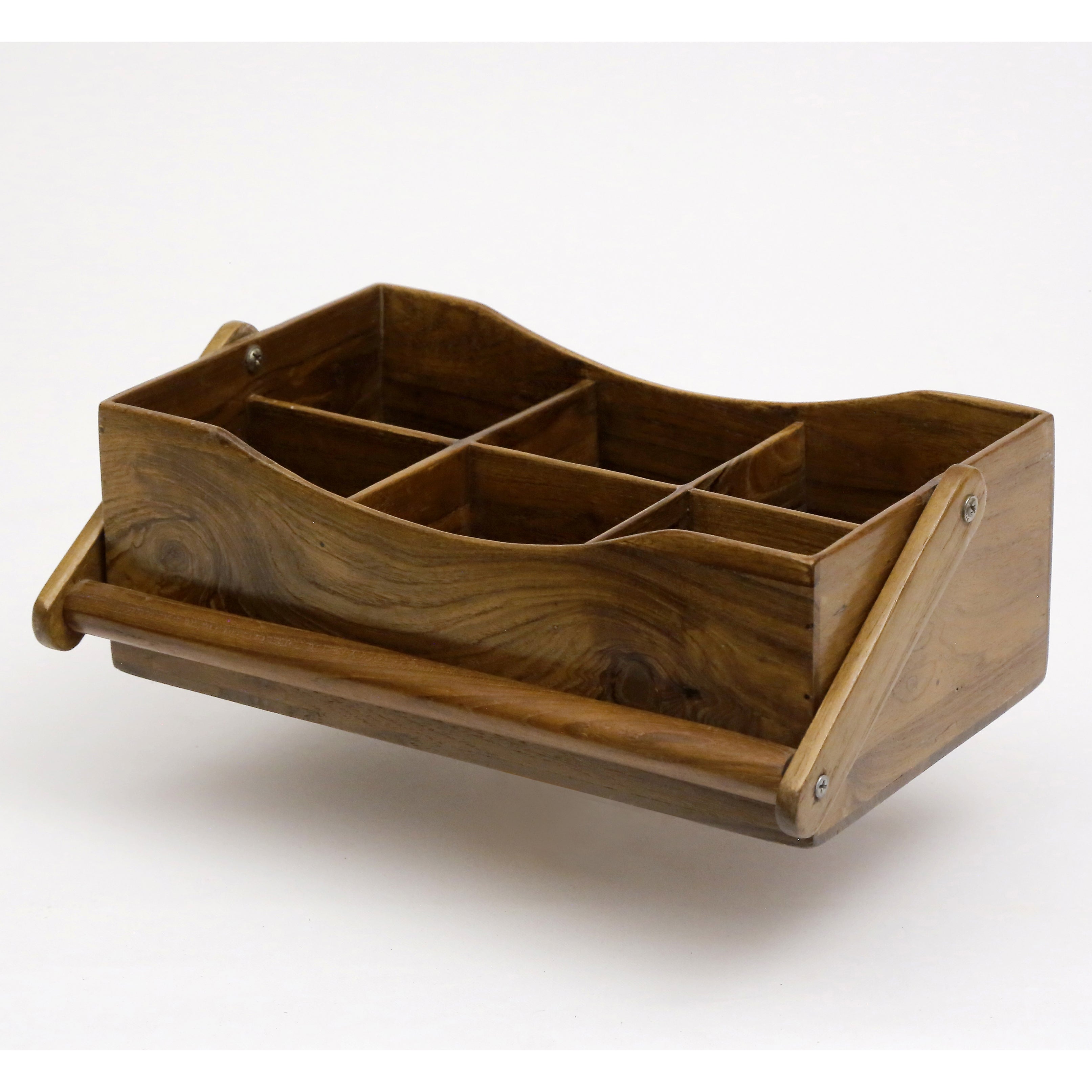 Classic Wooden Condiment Holder Tray