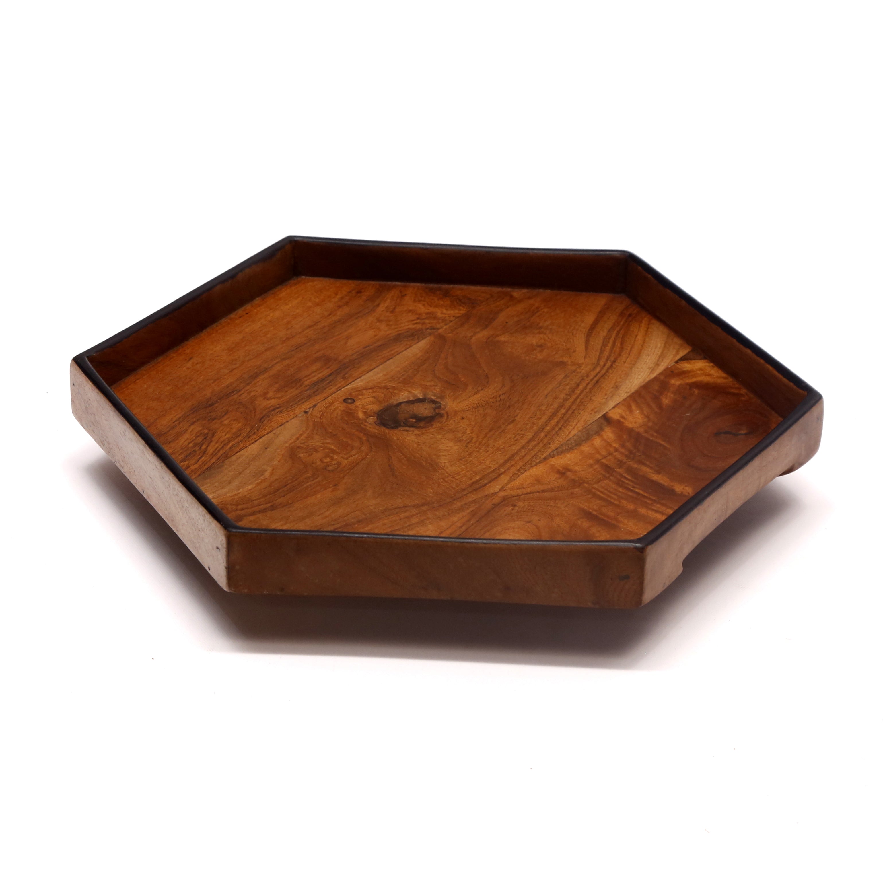 Abstract Shaped Wooden Platter Tray