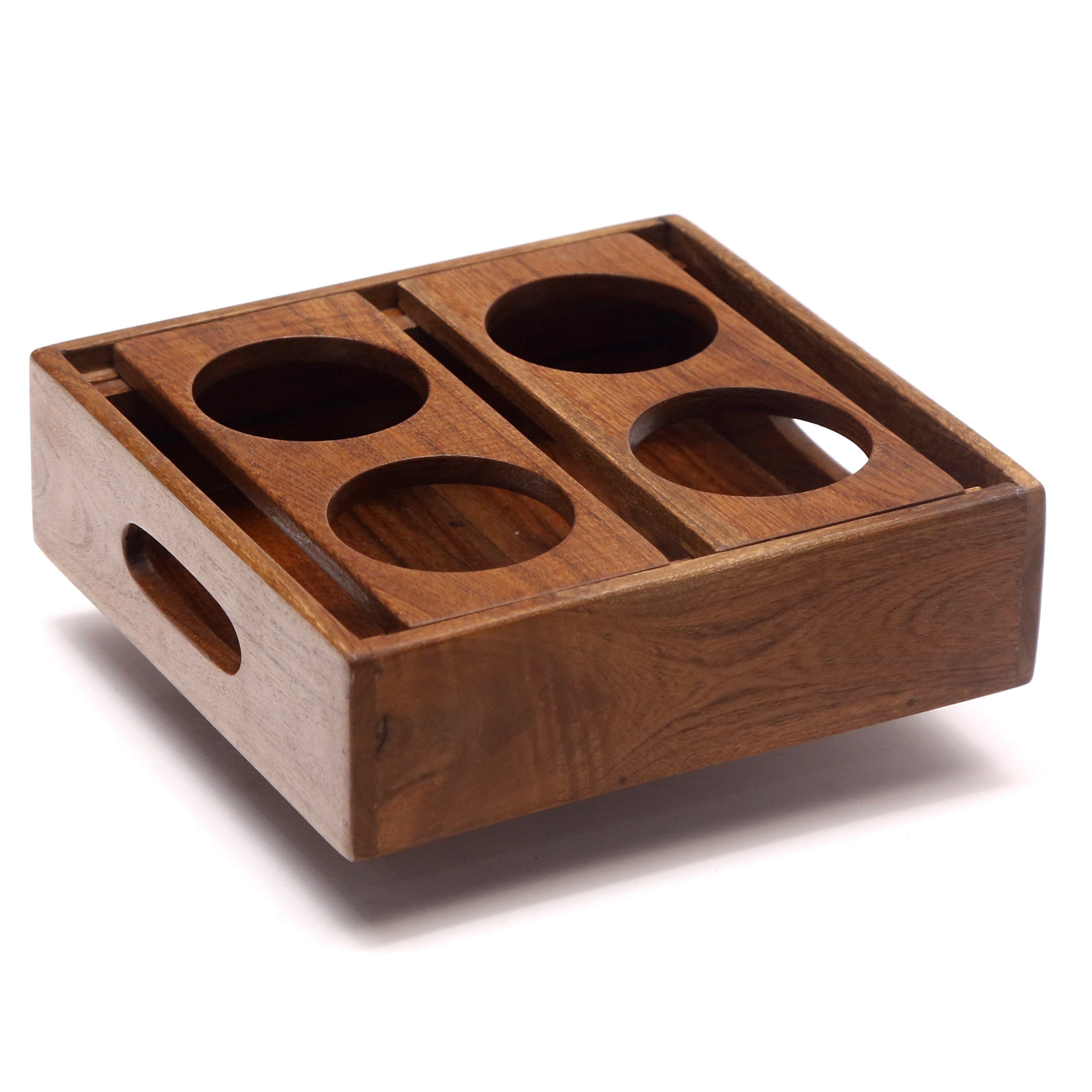 4 Glass Cafeteria Stand Tray Tray