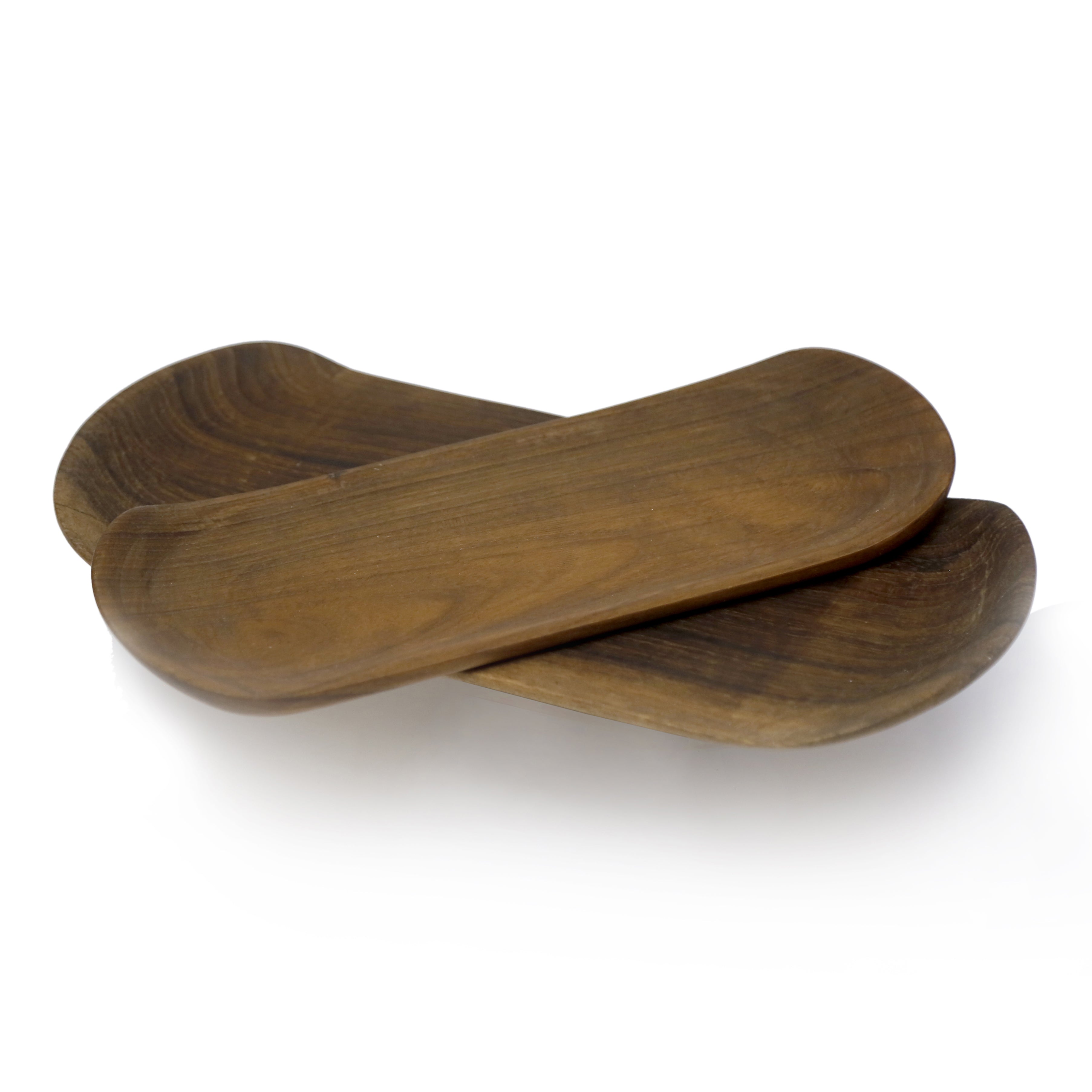 Woden Wave Shaped Platter Platter