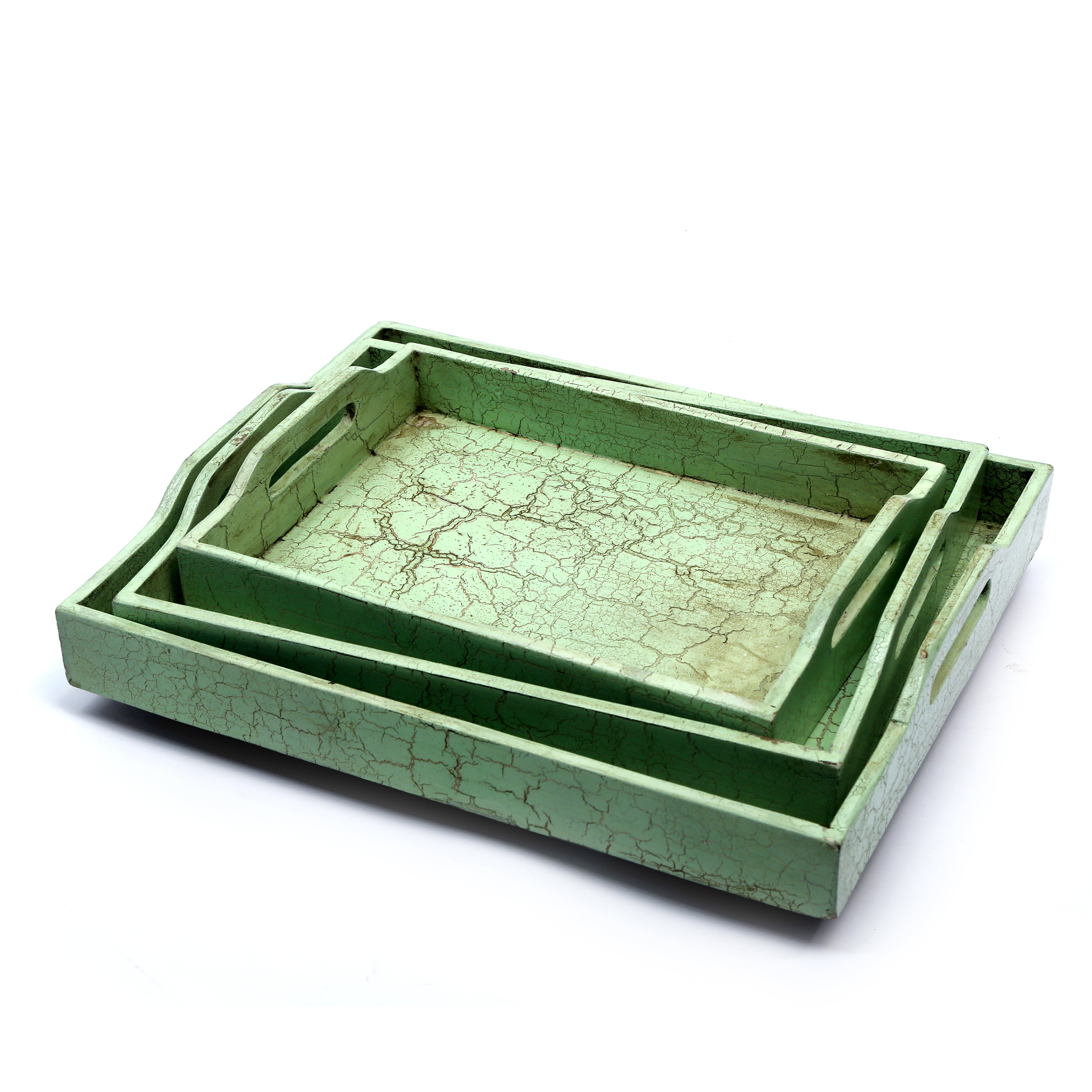 Mint Green Distressed Tray Set Tray