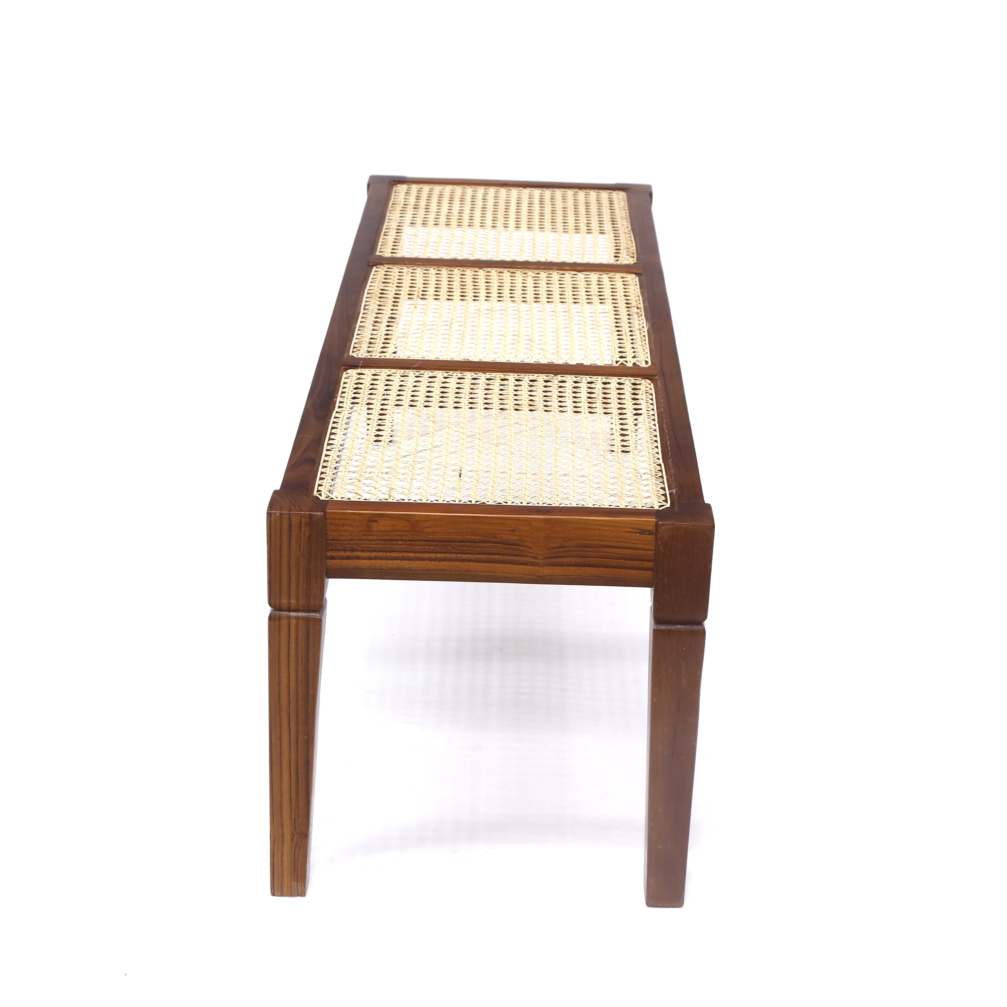 Traditional Solidwood and Cane Bench Bench