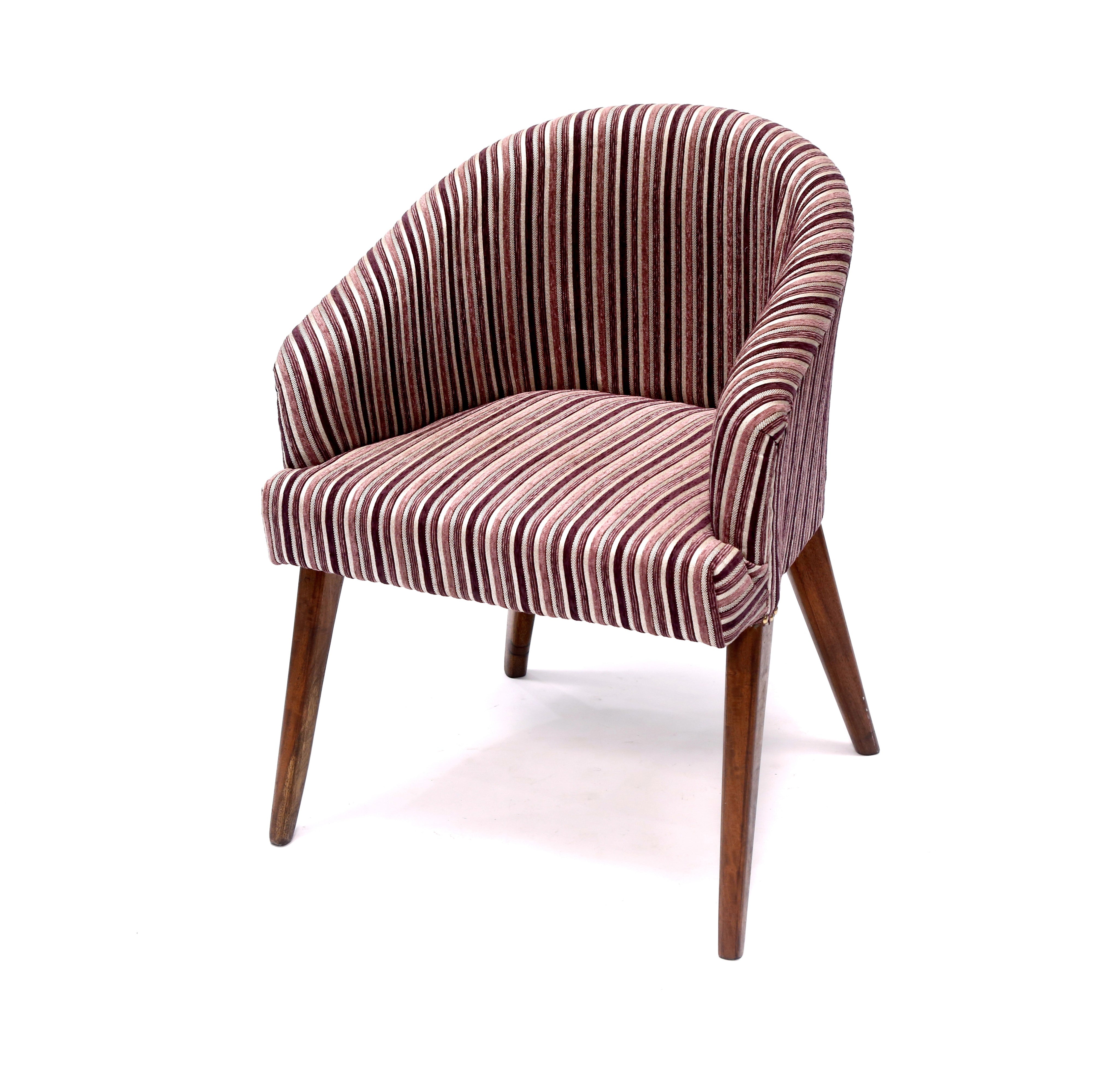 Retro Style Striped Handmade Wooden Arm Chair Arm Chair