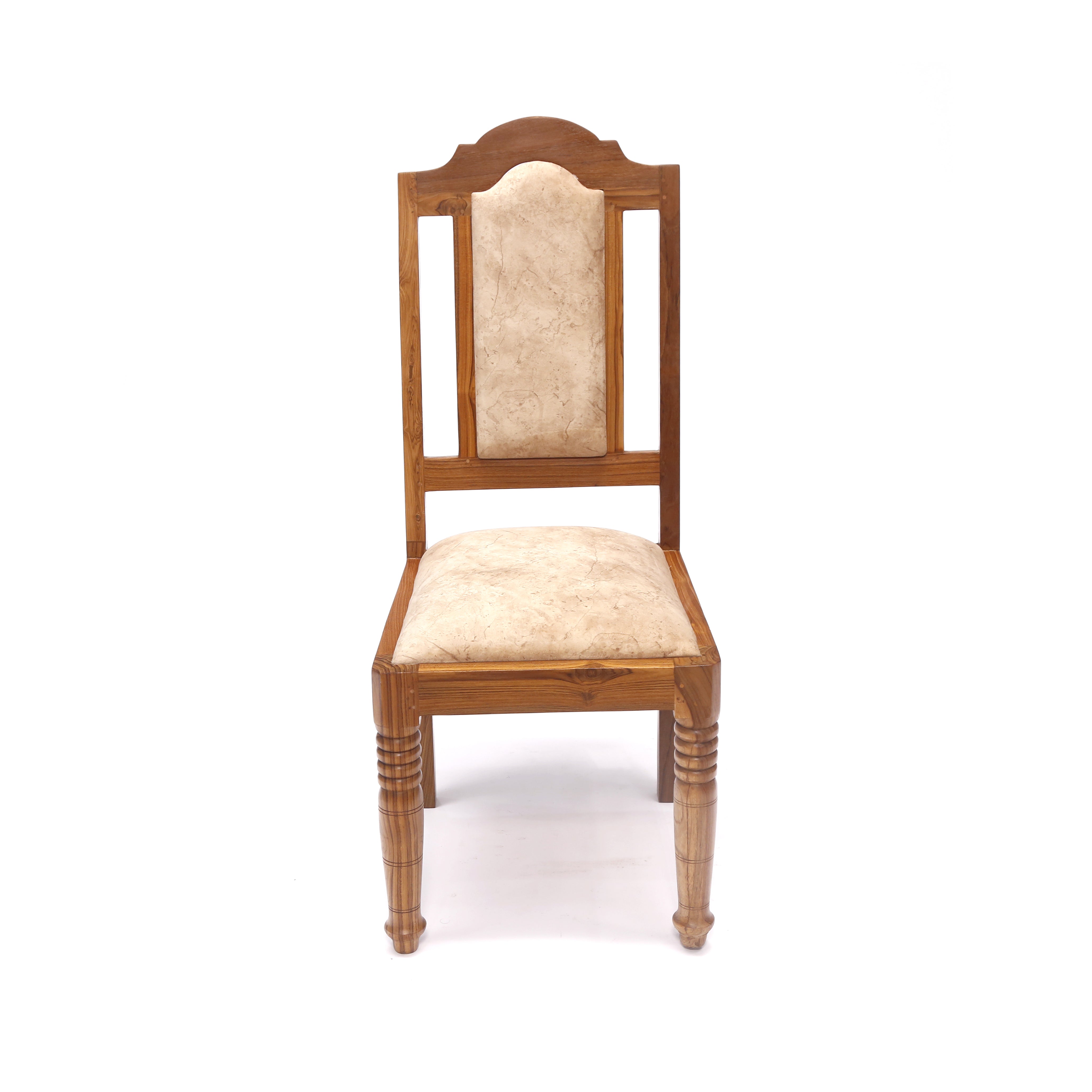 (Set of 2) Teak Wood Traditional Dinning office all purpose Chair Creamy color Dining Chair