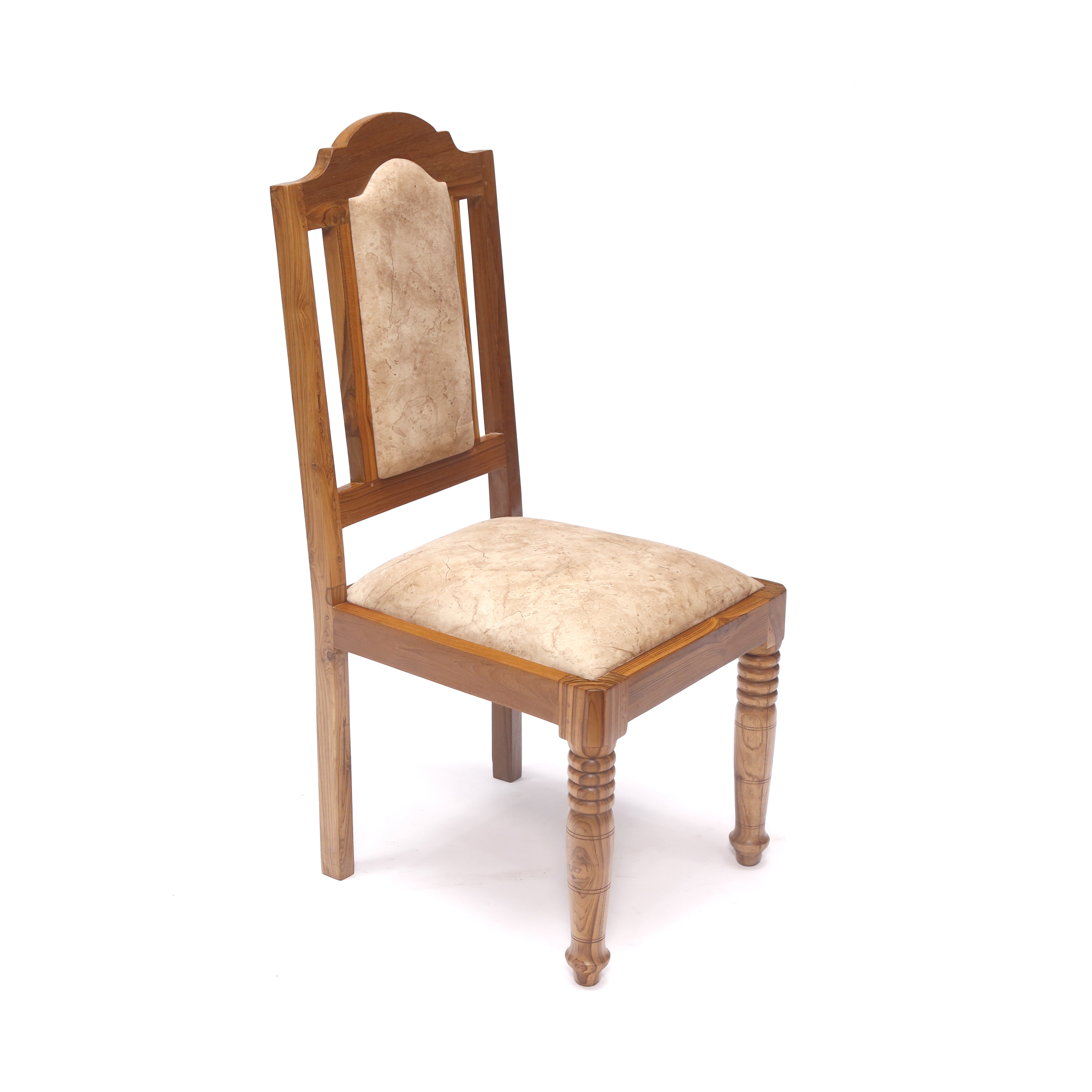 (Set of 2) Teak Wood Traditional Dinning office all purpose Chair Creamy color Dining Chair