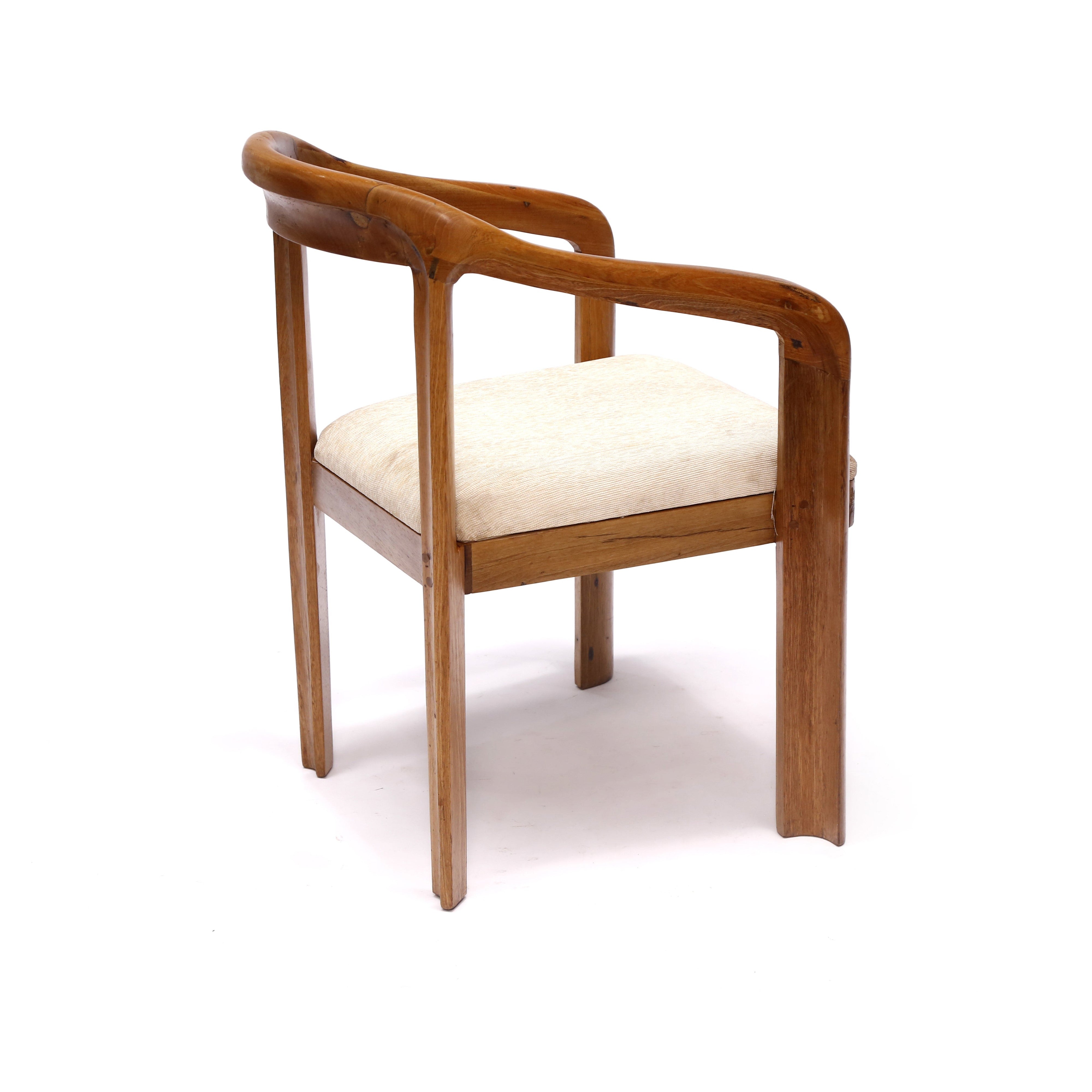 Solid wood Wooden Handmade Brown Low Back Chair Arm Chair
